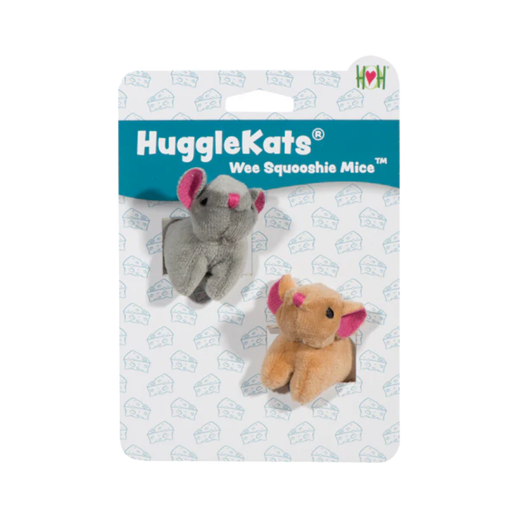 Hugglehounds HH HuggleKat Wee Squooshie Mice Cat Toy