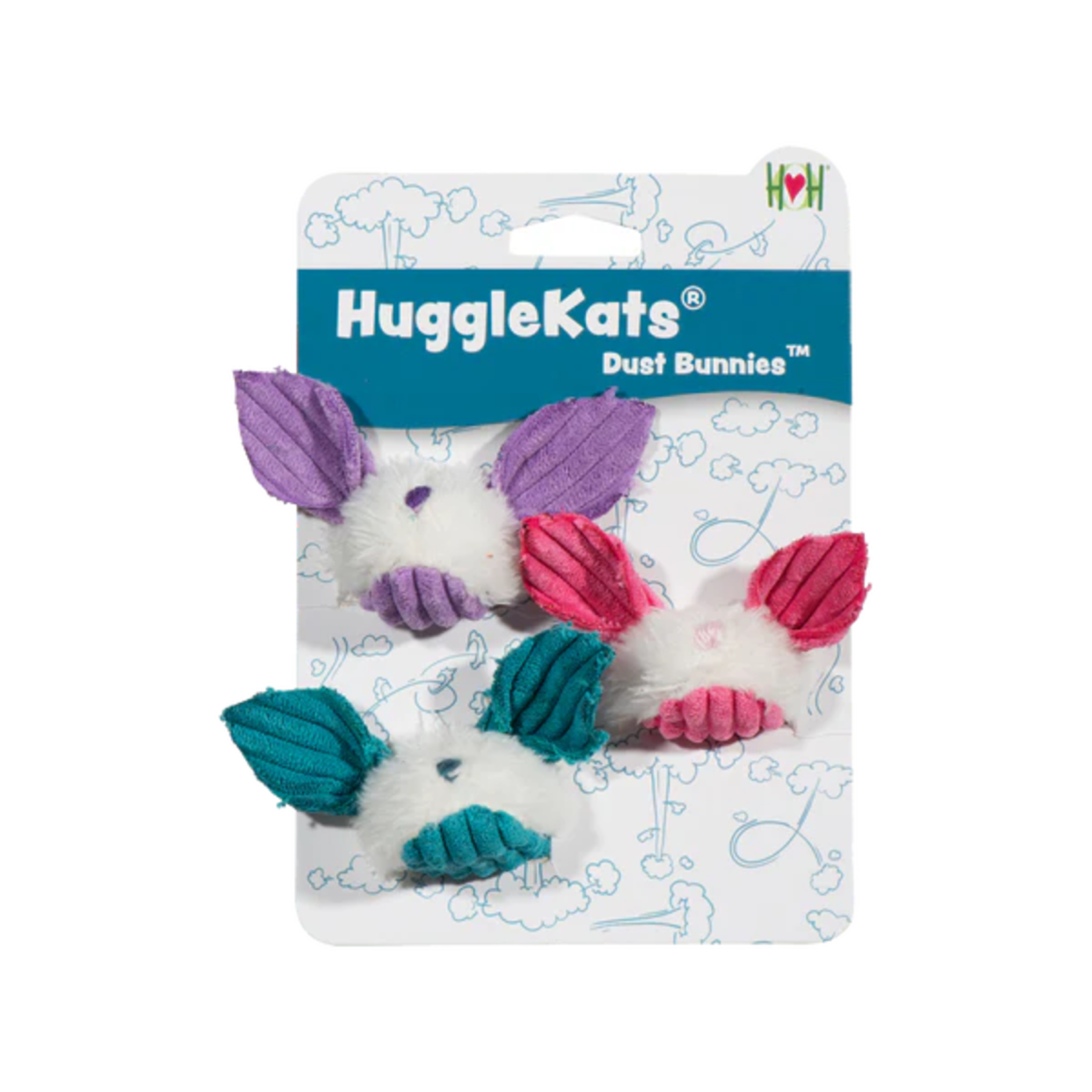 Hugglehounds HH HuggleKat Dust Bunnies Cat Toy