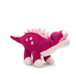 Fabdog FABDOG Floppy Dinosaur Pink Stegosaurus LG Dog Toy