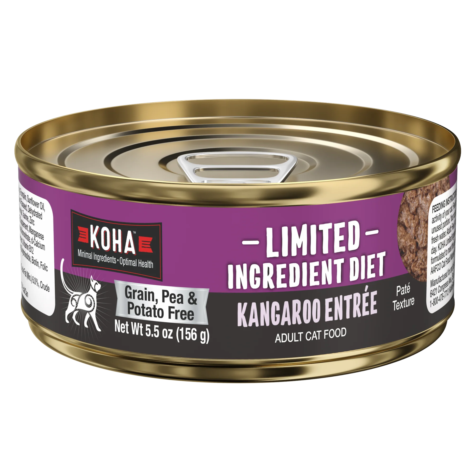 Koha KOHA Limited Ingredient Diet Kangaroo Entrée Grain-Free Pate Wet Cat Food 5.5 oz