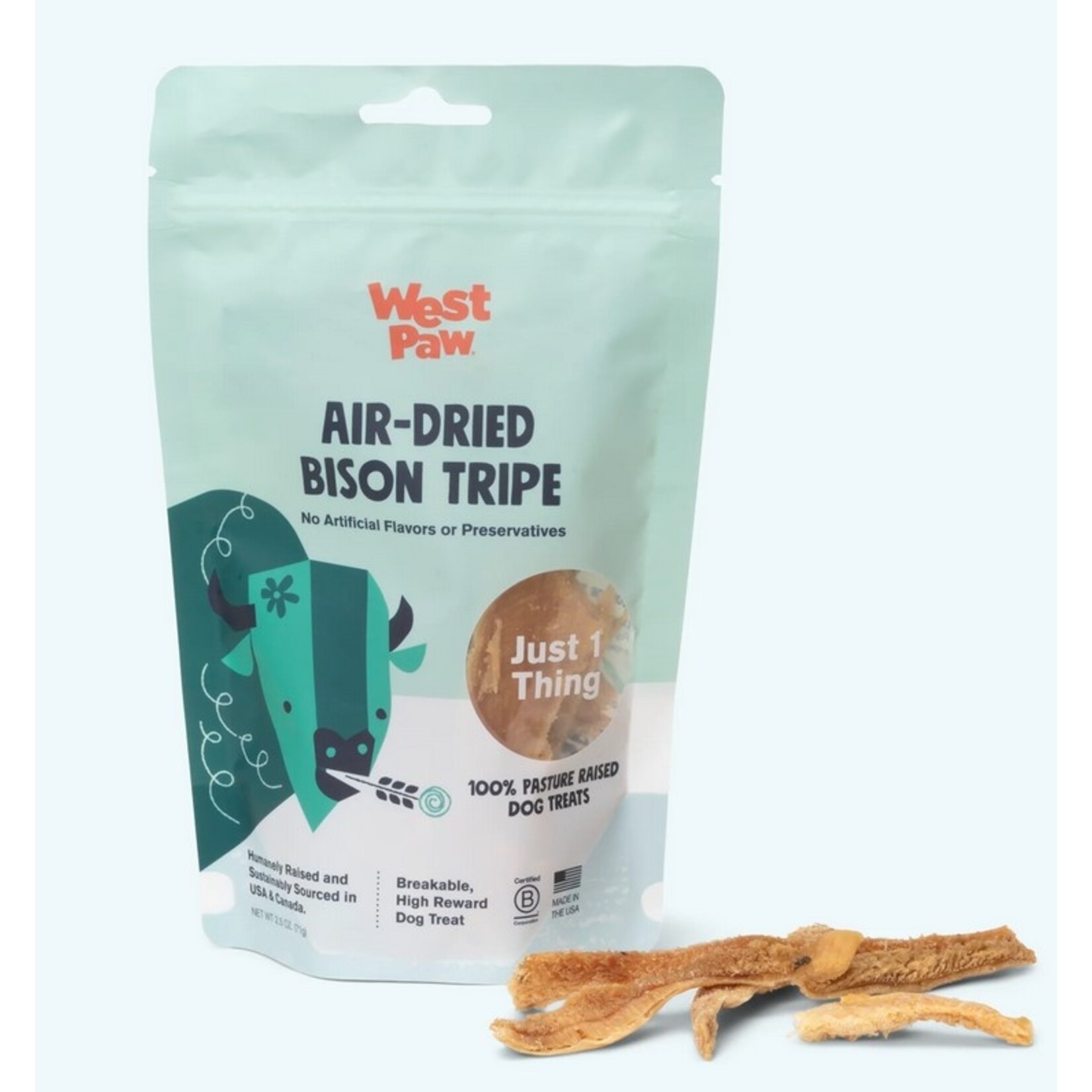West Paw WESTPAW Bison Tripe Treat Dog 2.5oz