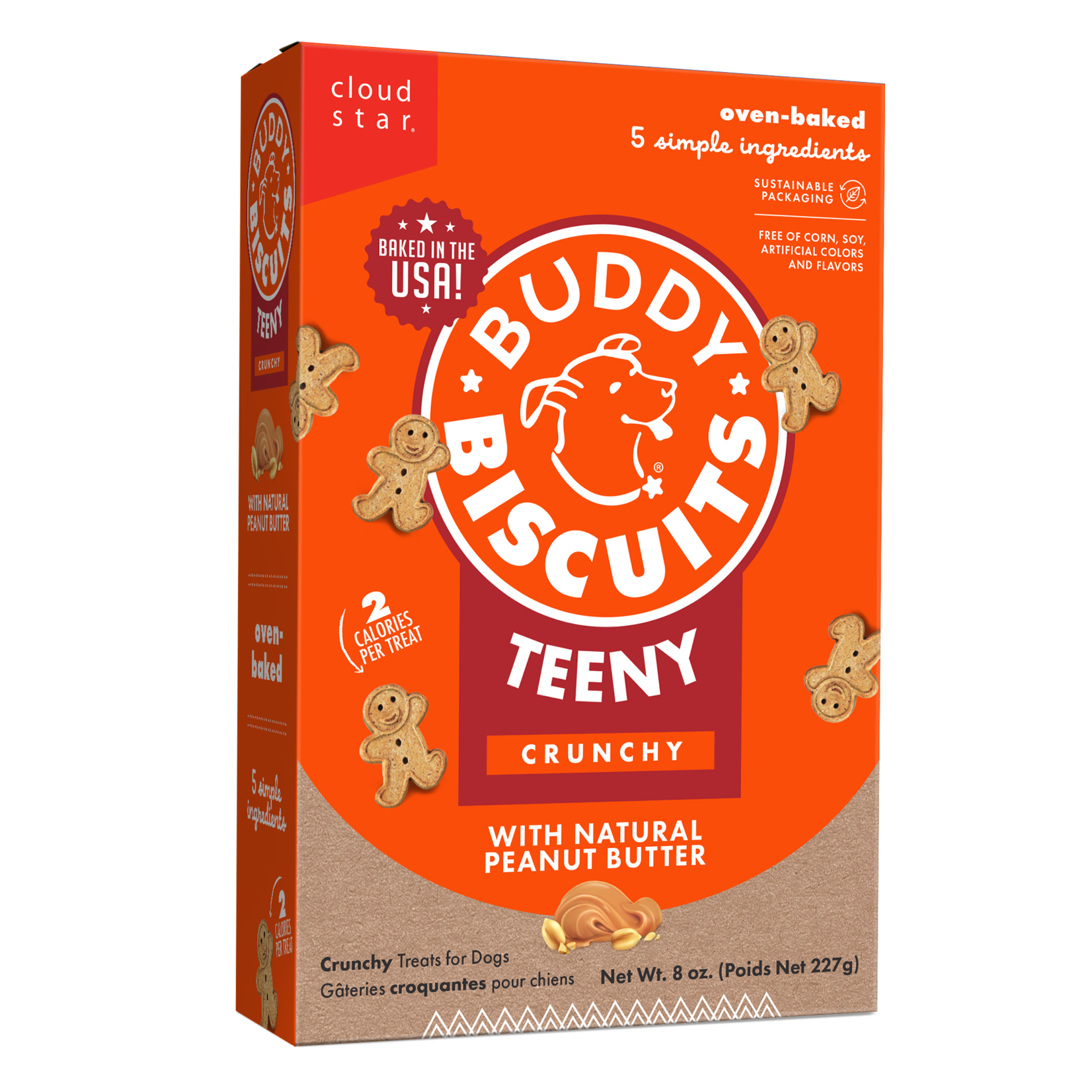 Cloud Star Buddy Biscuits Itty Bitty Oven Baked Peanut Butter Dog Treats 8oz