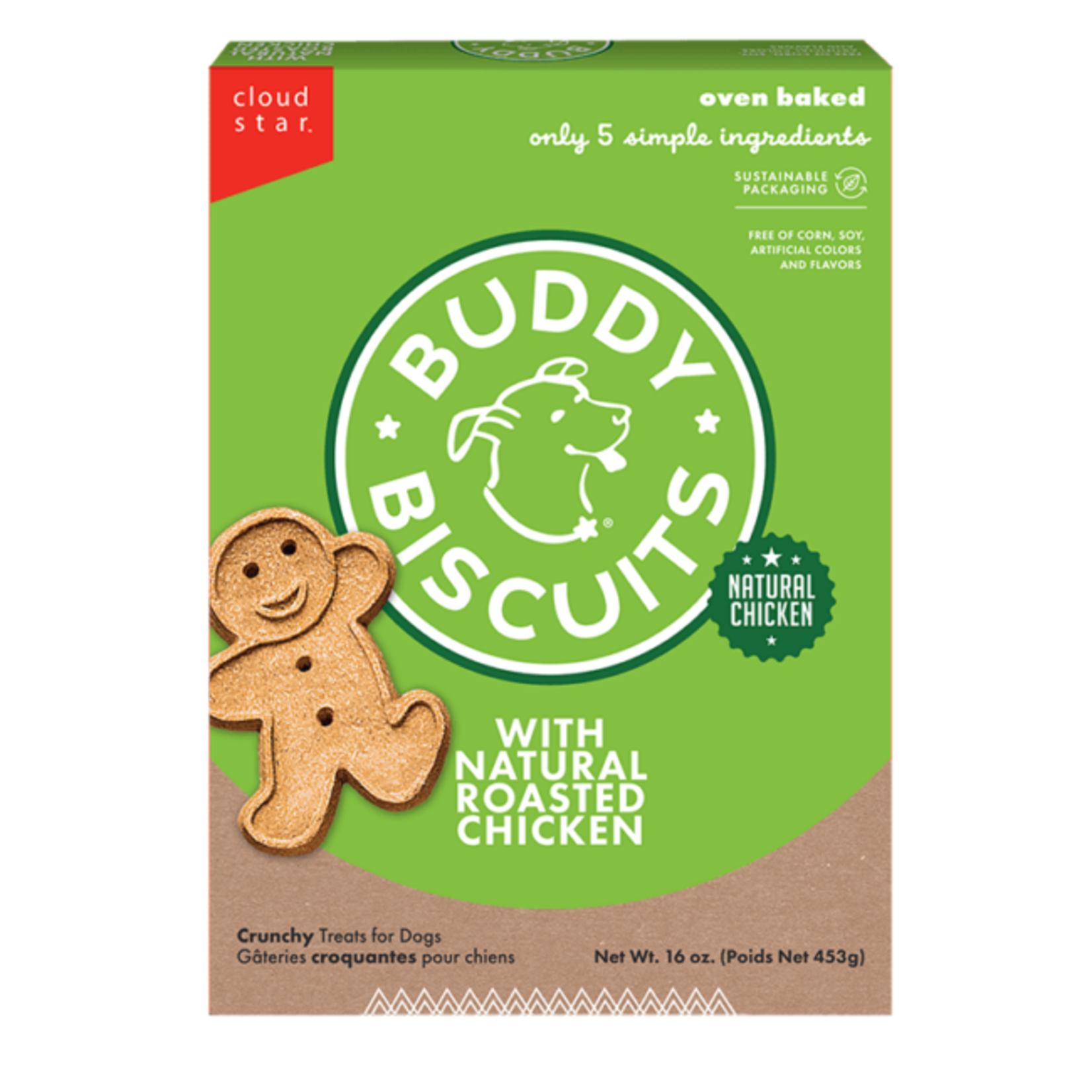 Cloud Star Buddy Biscuits Oven Baked Roasted Chicken Dog Treats 16oz