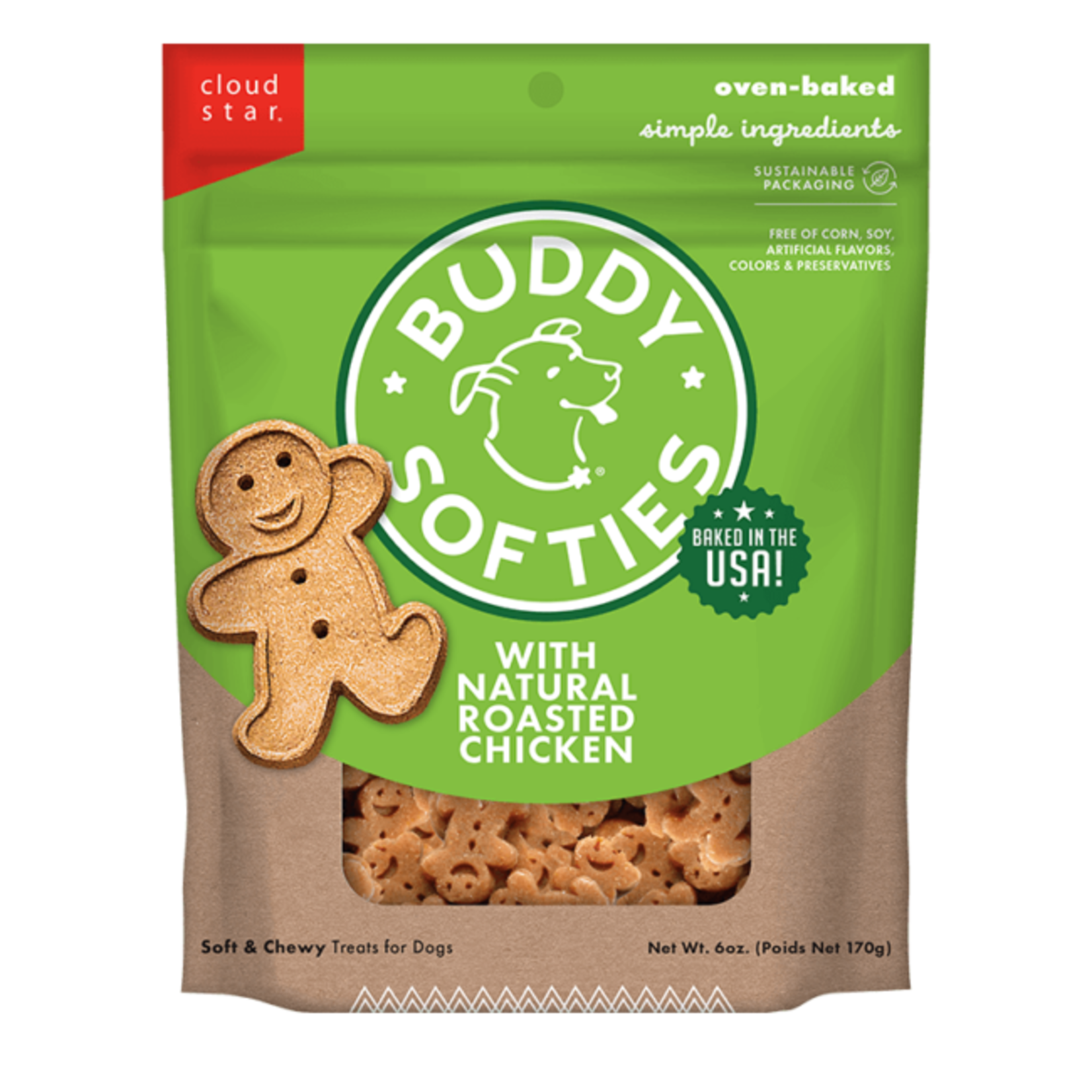 Cloud Star Buddy Biscuits Soft & Chewy Roasted Chicken Dog Treats 6oz