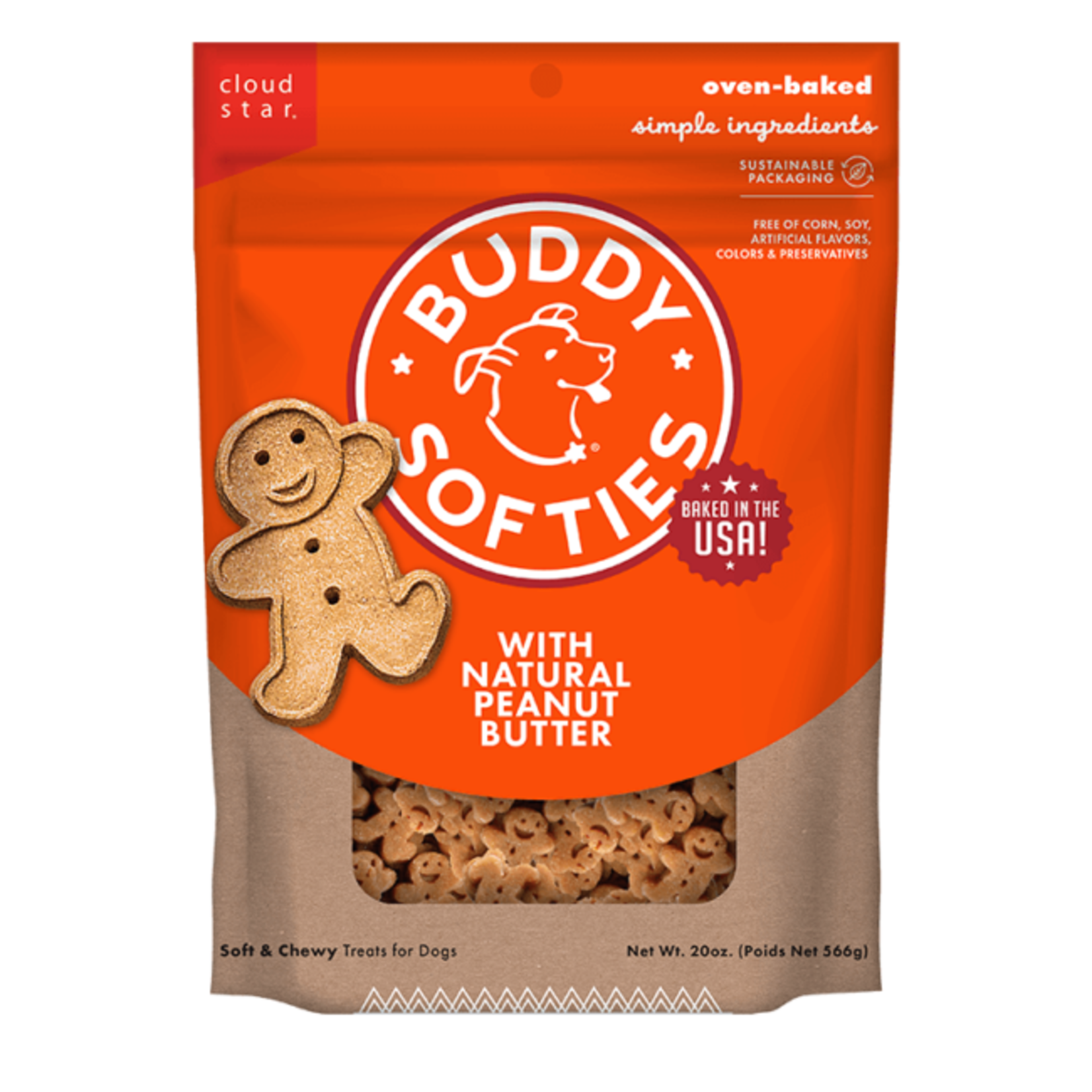 Cloud Star Buddy Biscuits Soft & Chewy Peanut Butter Dog Treats 6oz