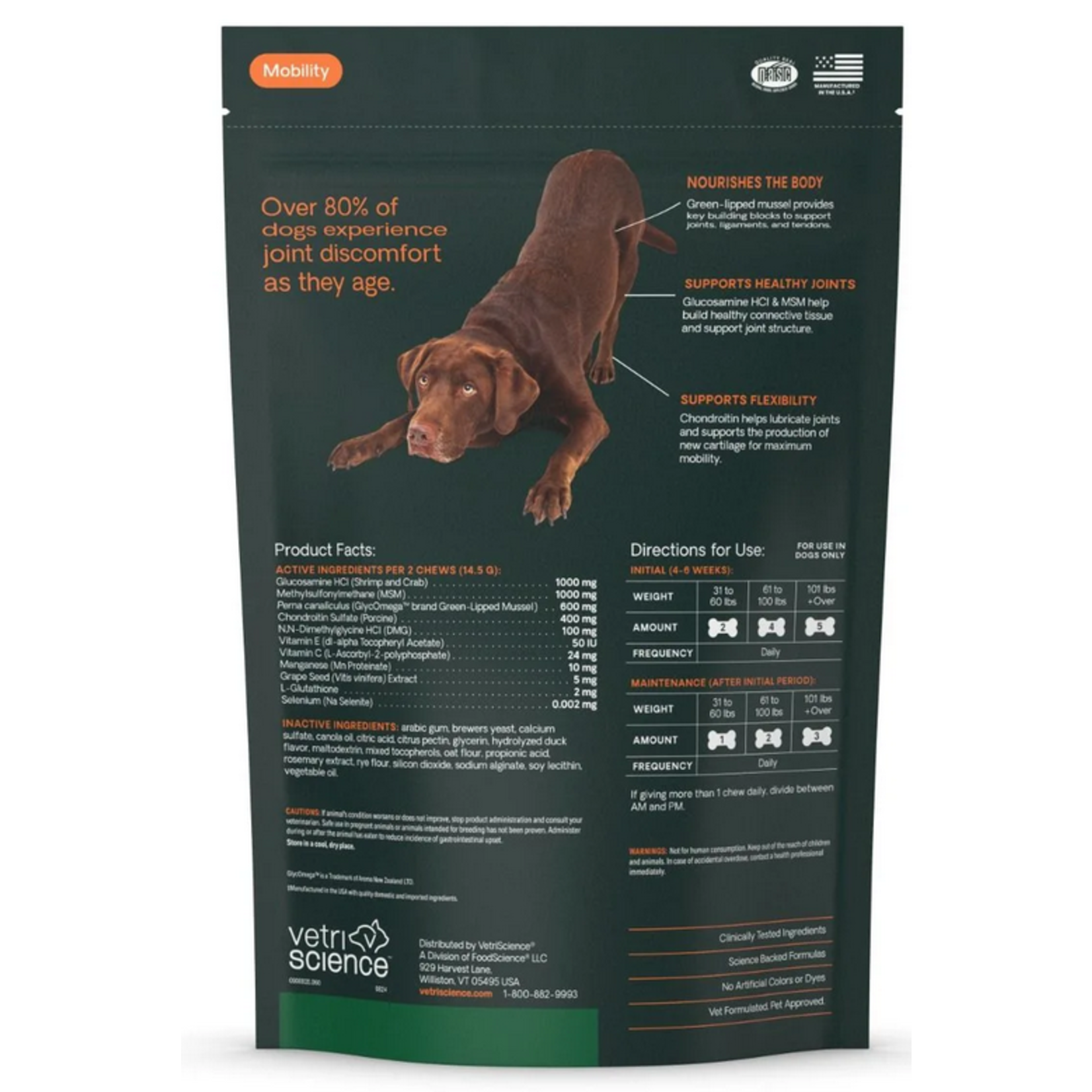 Pet Naturals / VetriScience VETRI Glycoflex Plus Dog Supplement Chews 60ct