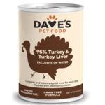 Dave's Pet Food Dave's 95% Turkey and Turkey Liver Canned Dog Food 12.5oz