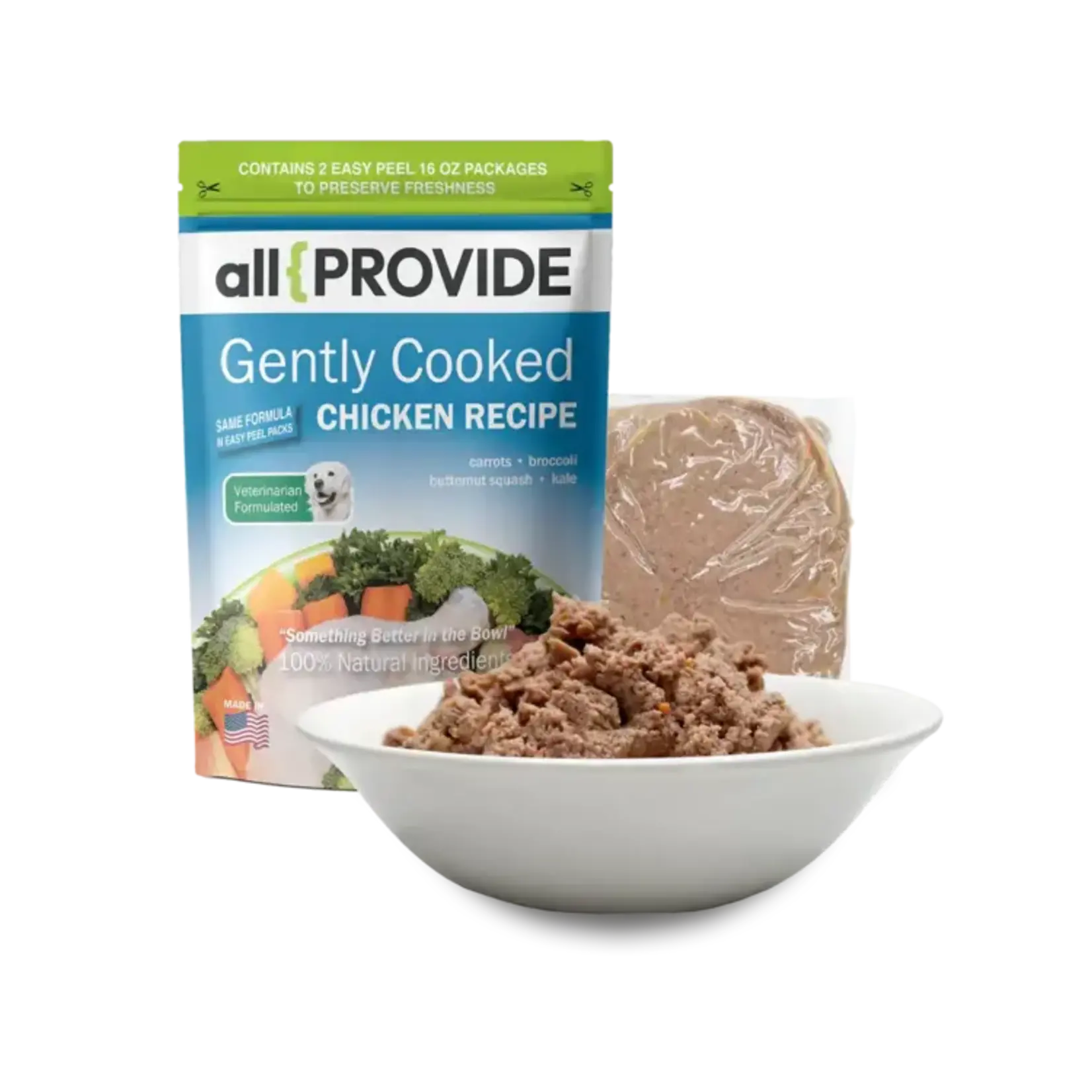 All Provide ALL PROVIDE Frozen Gently Cooked Chicken 2# Dog *Special Order*