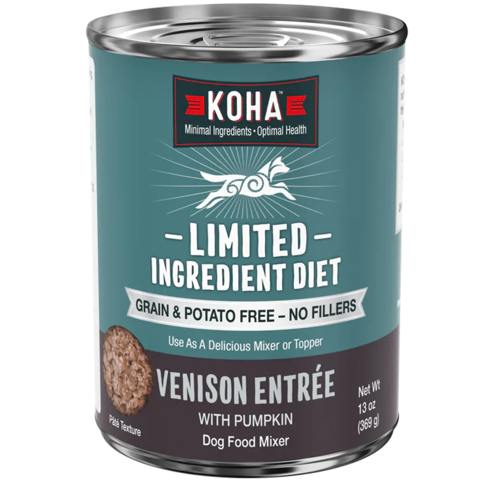 Koha KOHA GF LID Venison Dog Can 13oz