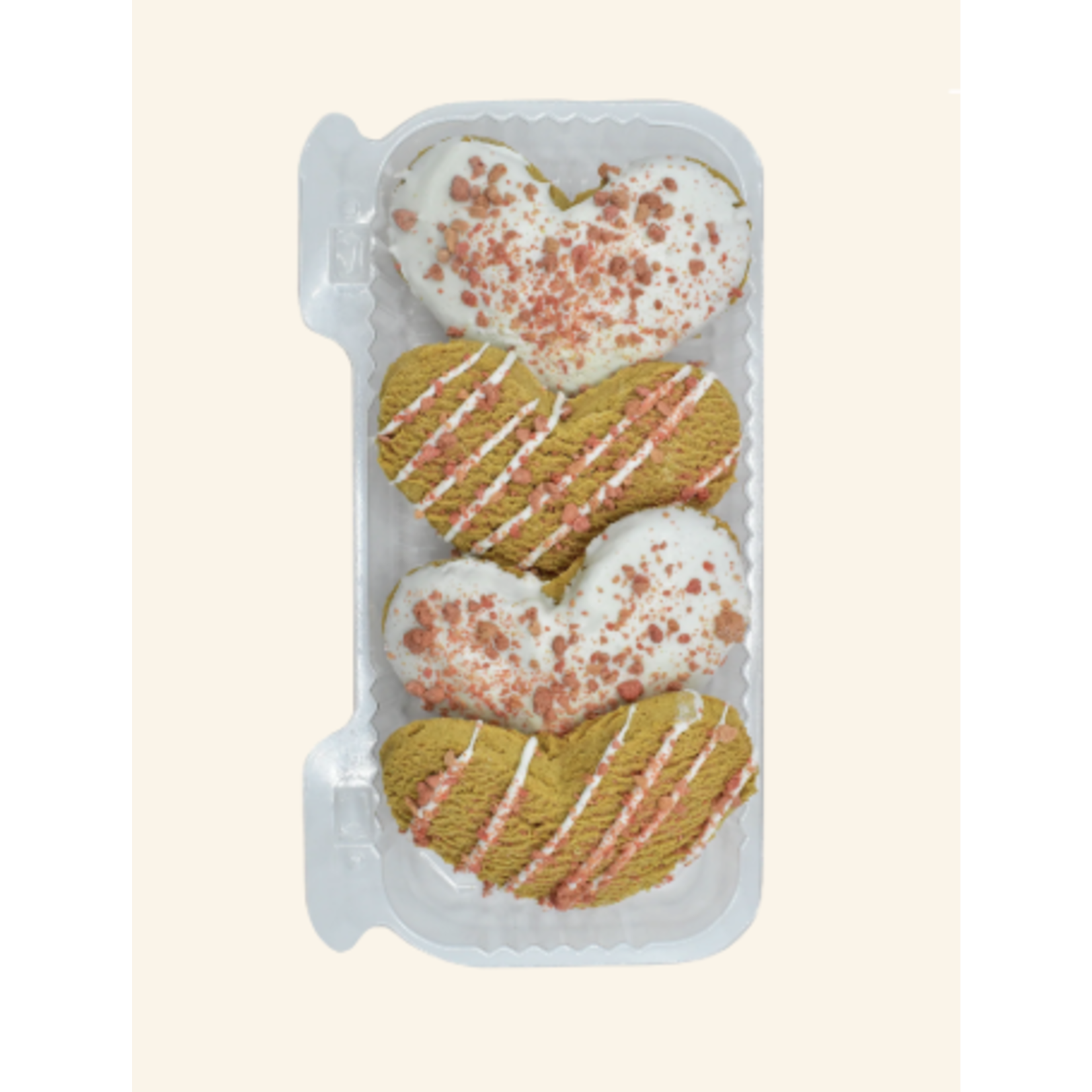 K9 Granola Factory K9GF Gourmet Jumbo Heart Maple Bacon Cookies 4pk