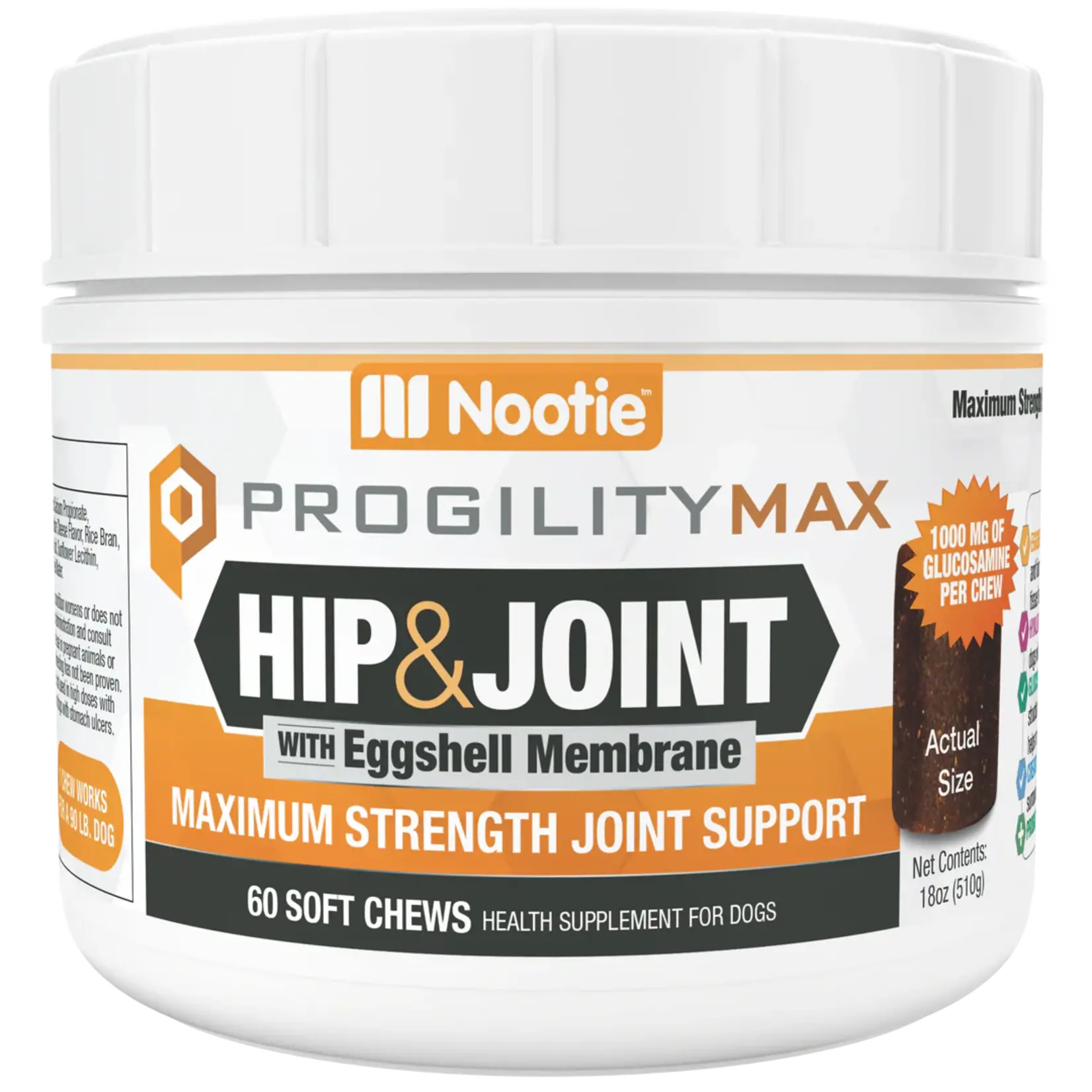 Nootie Nootie Progility Max Hip & Joint Support with Egg Shell Membrane for Dogs 60 Count
