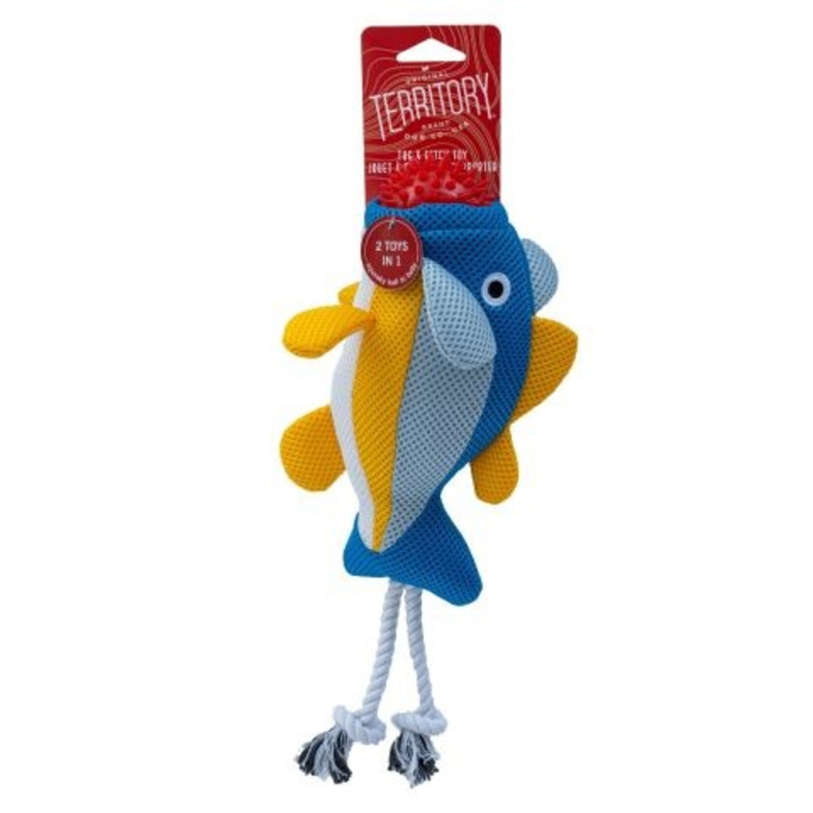 Territory TERRITORY 2 in 1 Fish Dog Toy 15"