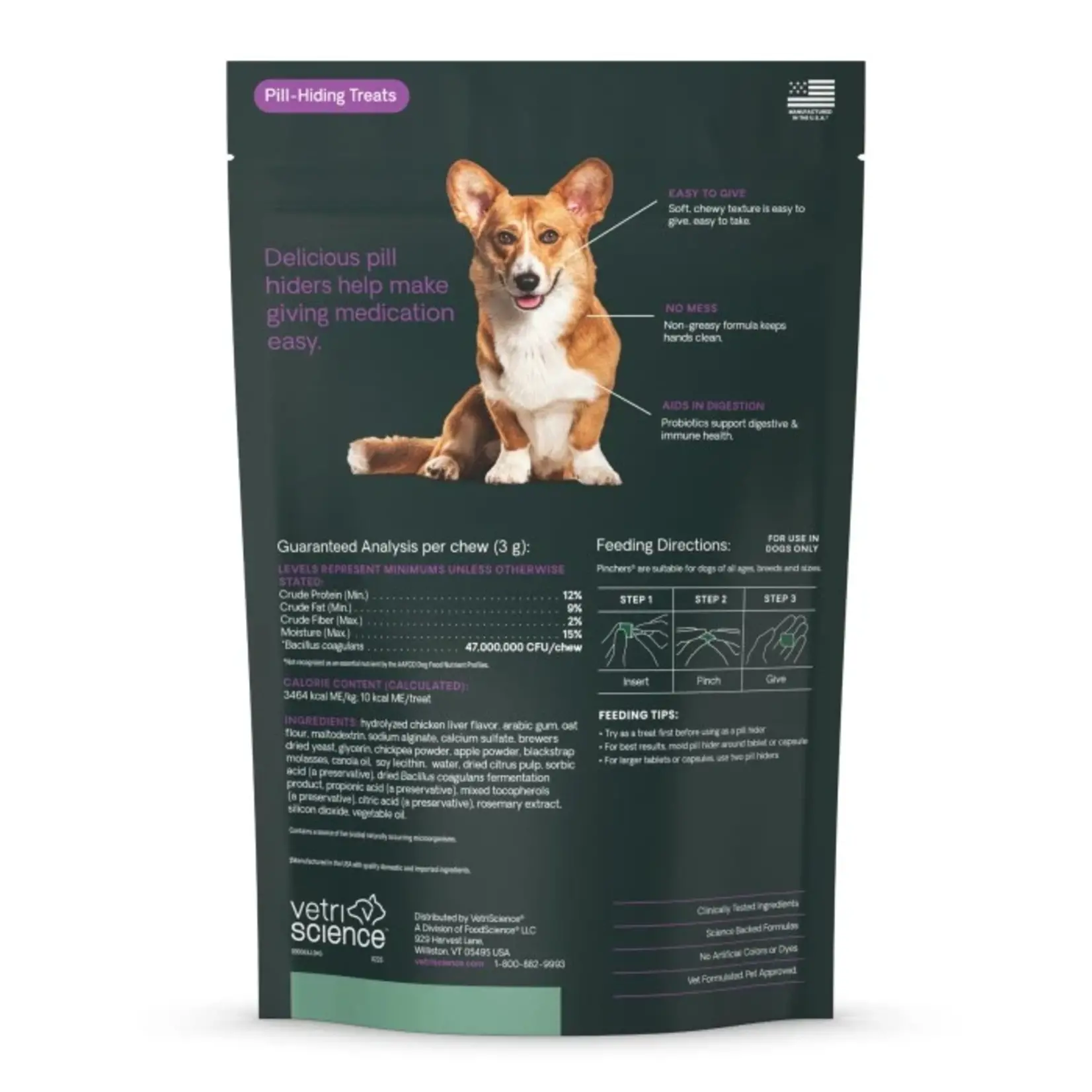 Pet Naturals / VetriScience VETRI Pinchers Pill Hiding Treat Chicken Dog 45ct