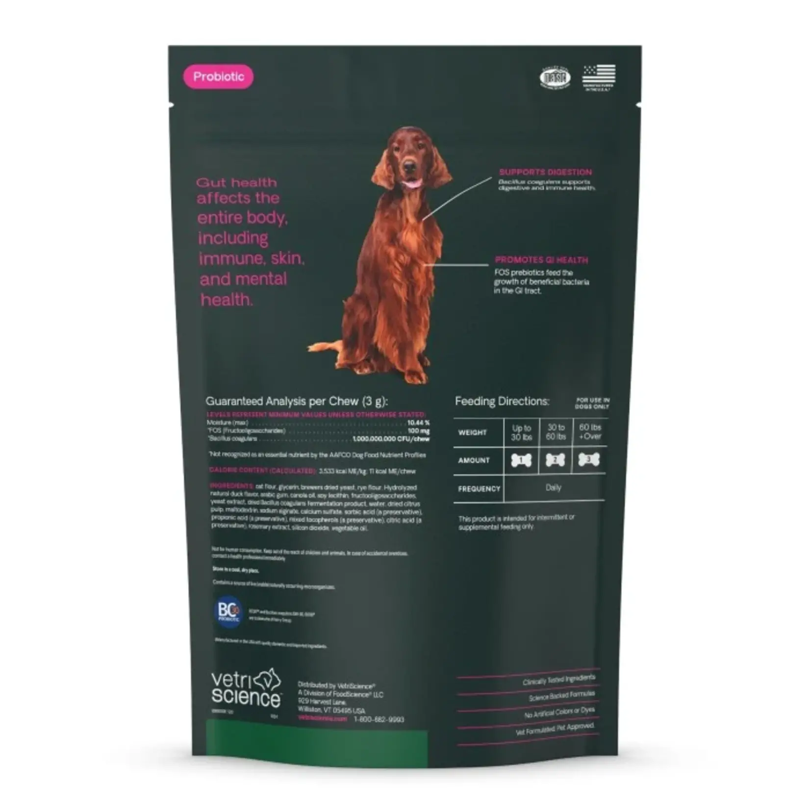 Pet Naturals / VetriScience VetriScience Probiotic Dog Supplement Chews 45ct