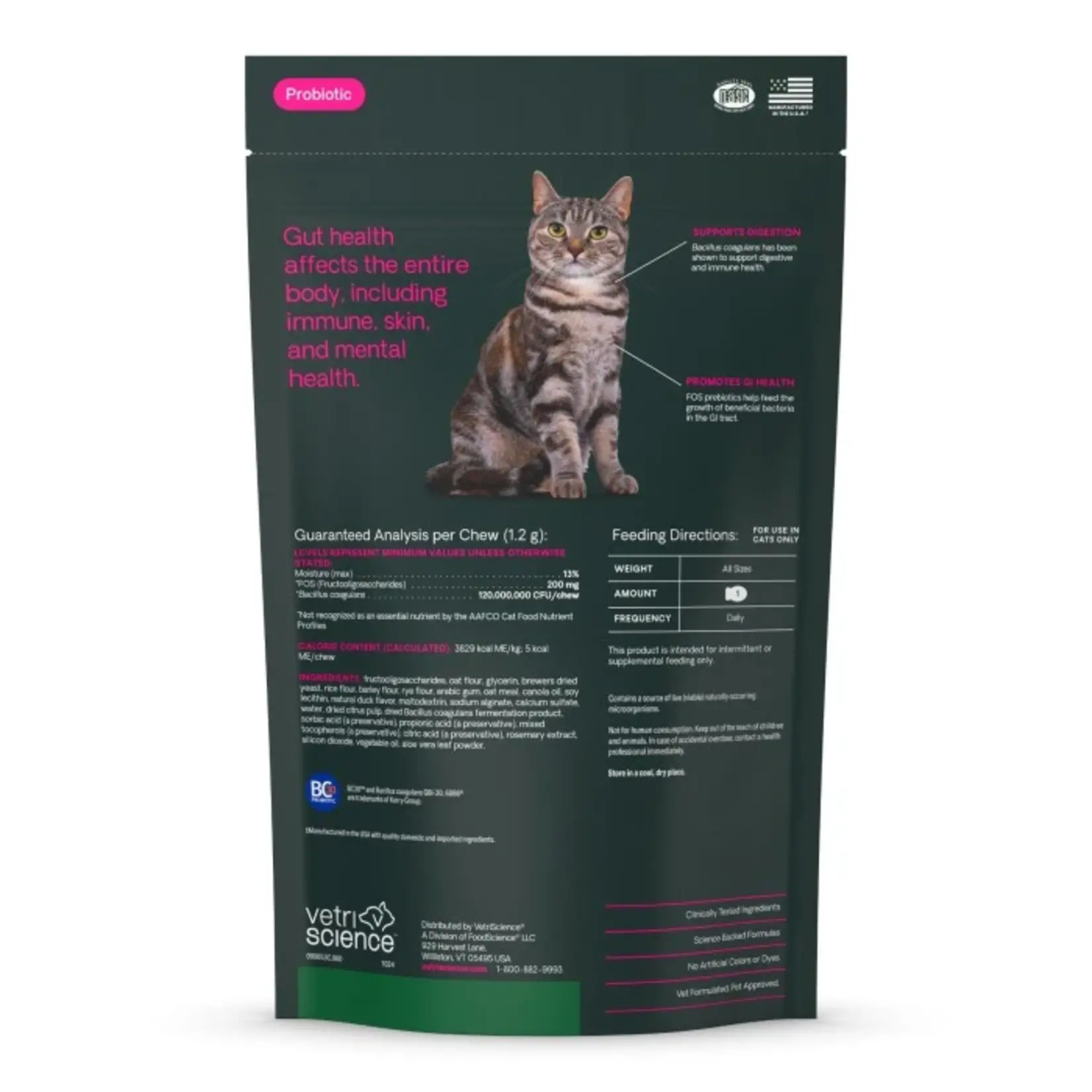 Pet Naturals / VetriScience VETRI Probiotic Cat Supplement Chews 60ct