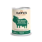 Dave's Pet Food Dave's 95%  Beef and Beef Liver Canned Dog Food 12.5oz