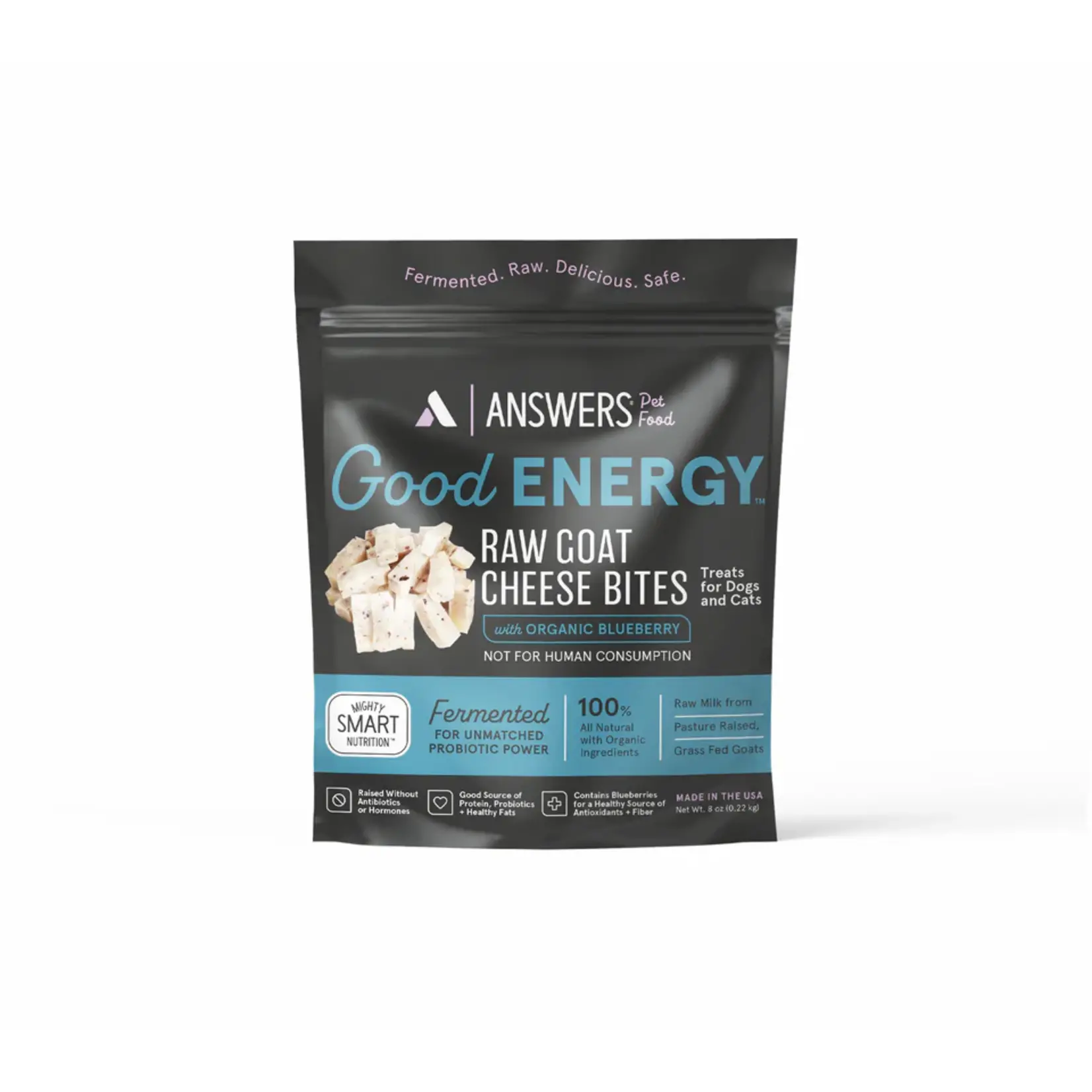 Answers Answers Good Energy Raw Goat Cheese Bites with Organic Blueberries 8 oz