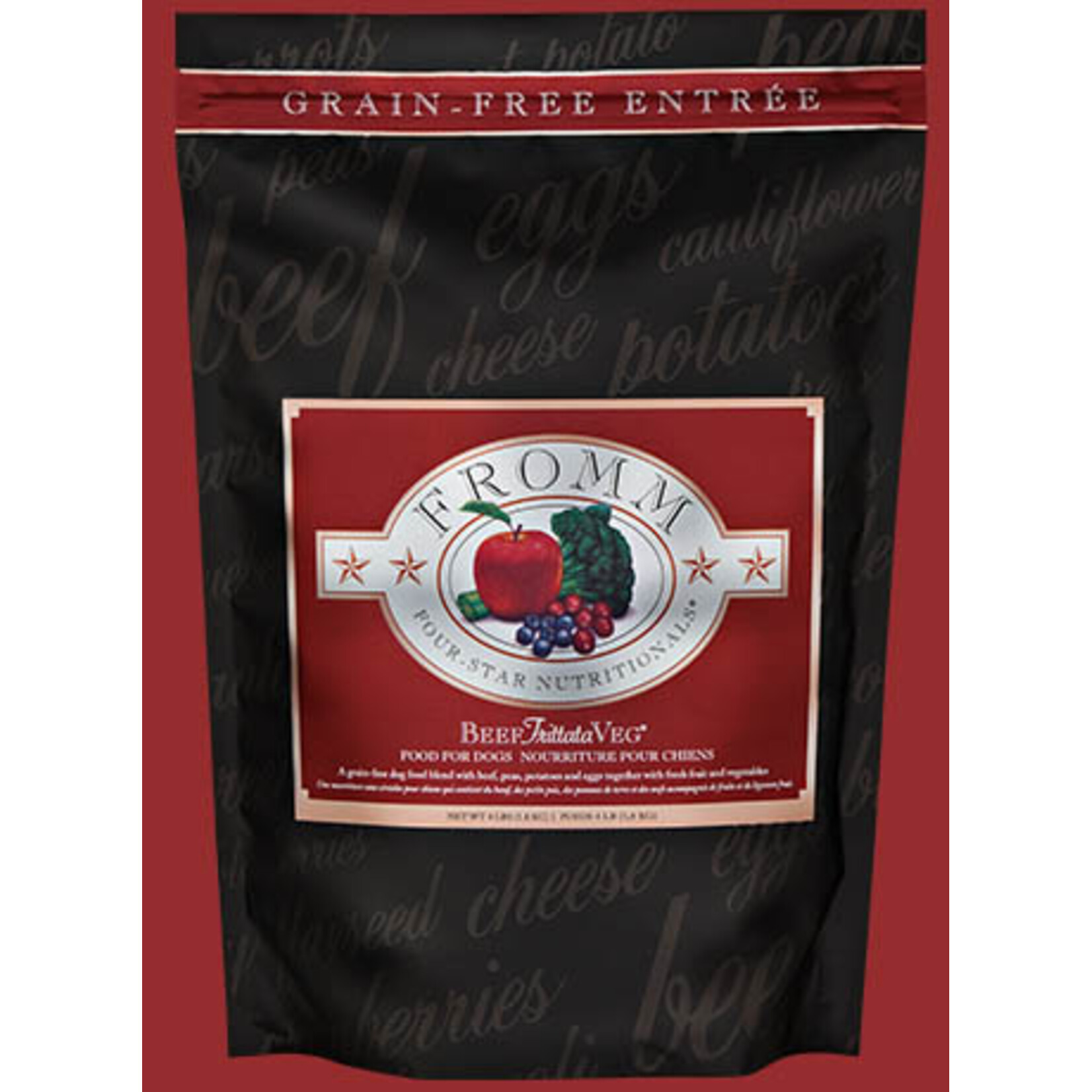 Fromm Family Fromm Four-Star Grain-Free Beef Frittata Veg Recipe Dry Dog Food 12#