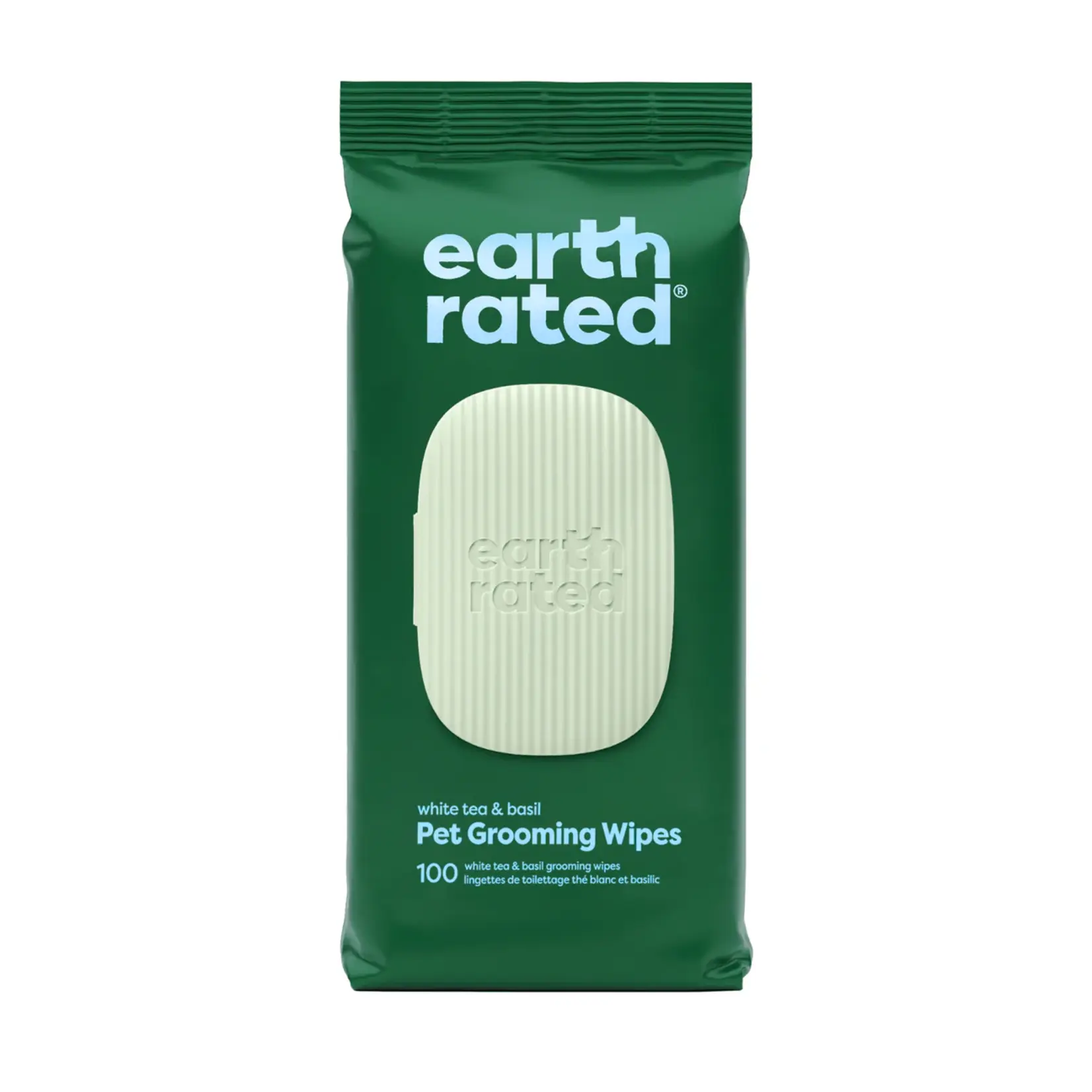 Earth Rated Earth Rated Hypoallergenic 3-in-1 Pet Grooming Wipes, White Tea & Basil Scented, 100 count