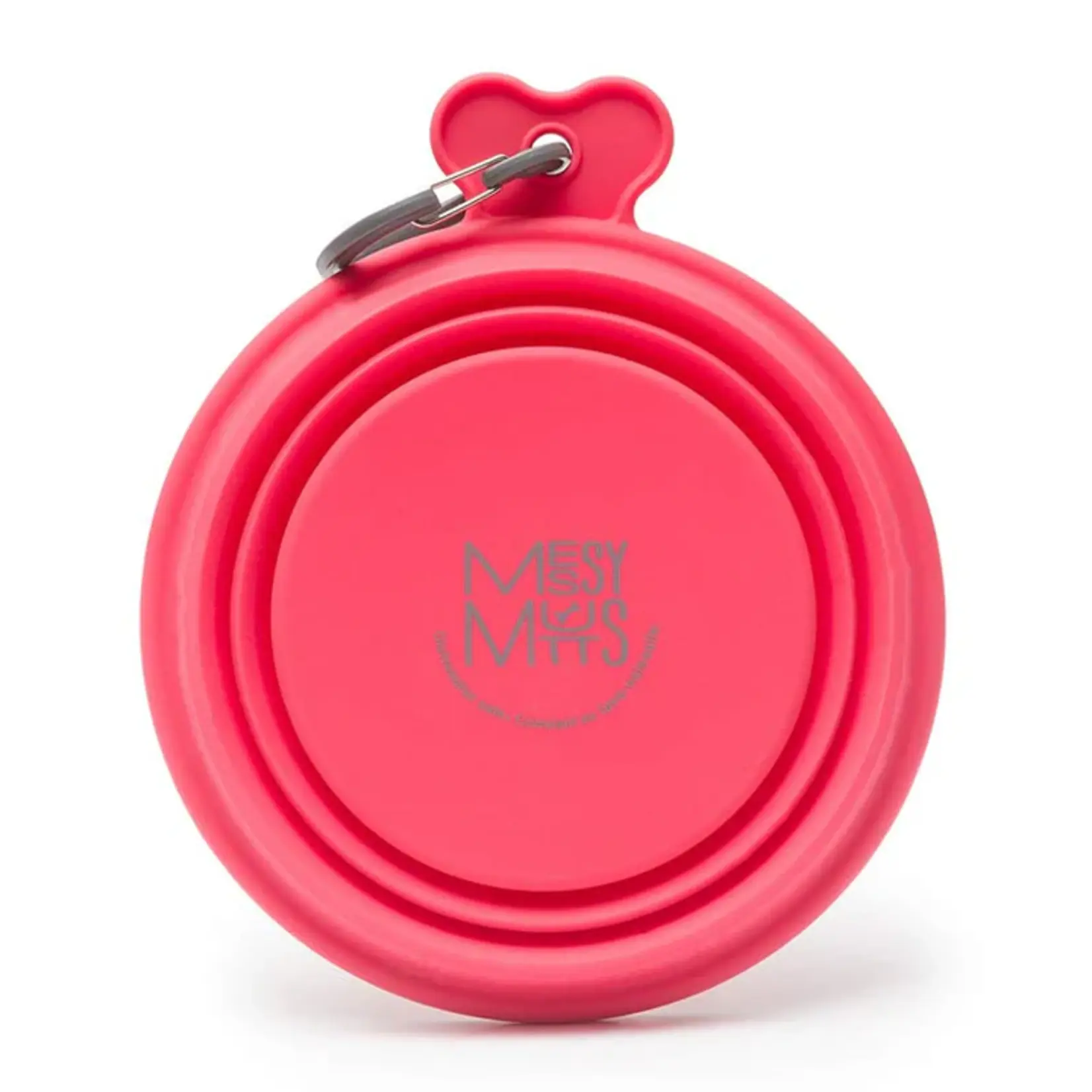 Messy Mutts Messy Mutts Silicone Collapsible Dog Bowl, Melon Small, 1.75 Cup Bowl