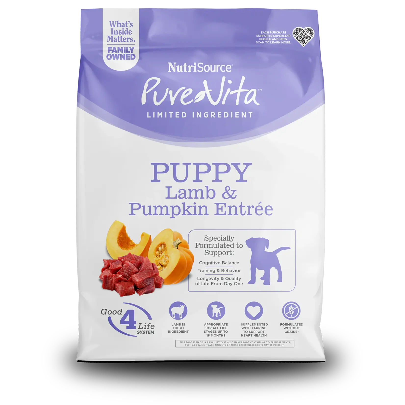 Pure Vita PURE VITA GF Lamb & Pumpkin Puppy