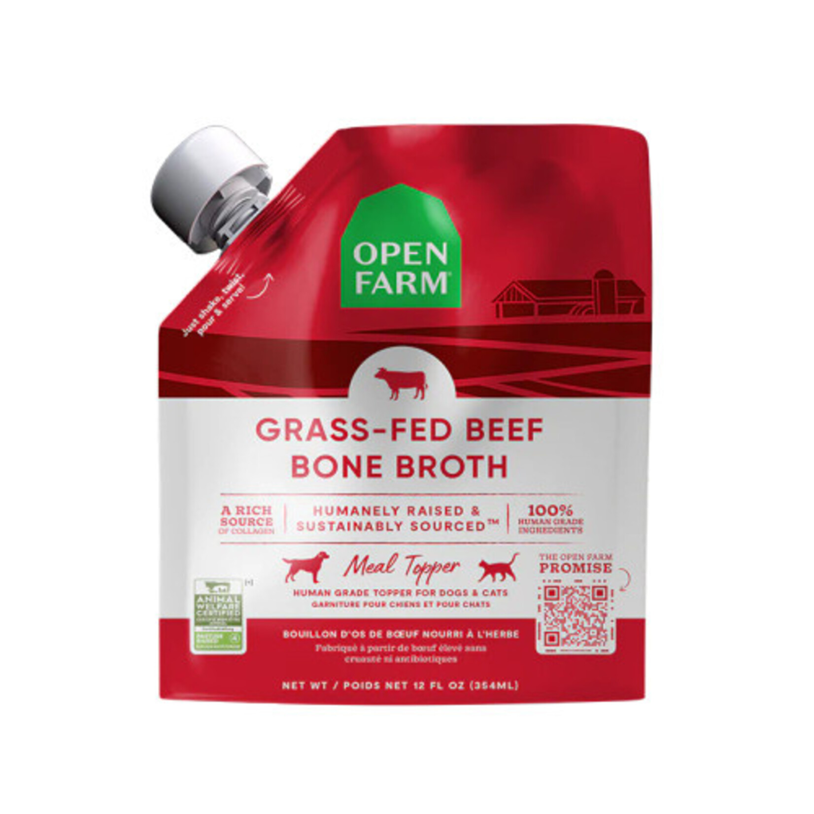 Open Farm OPEN FARM BONE BROTH BEEF 12 OZ