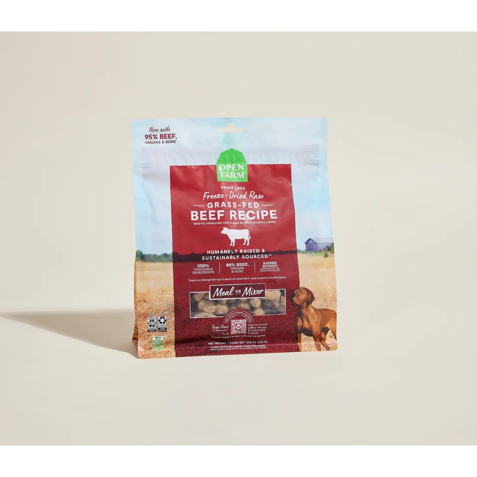 Open Farm Open Farm Dog Freeze Dried Raw Grass-Fed Beef Recipe 3.5 oz