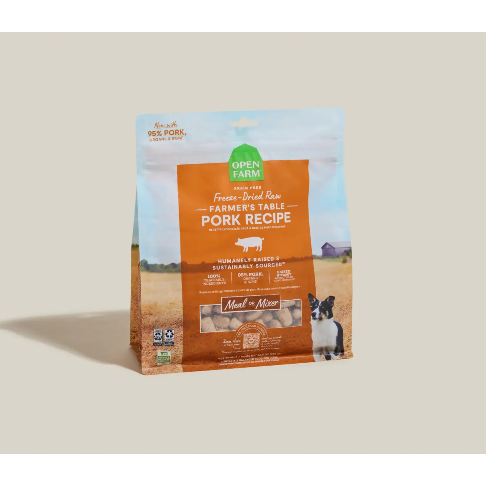 Open Farm Open Farm Dog Freeze Dried Raw Farmer's Table Pork Recipe 3.5 oz