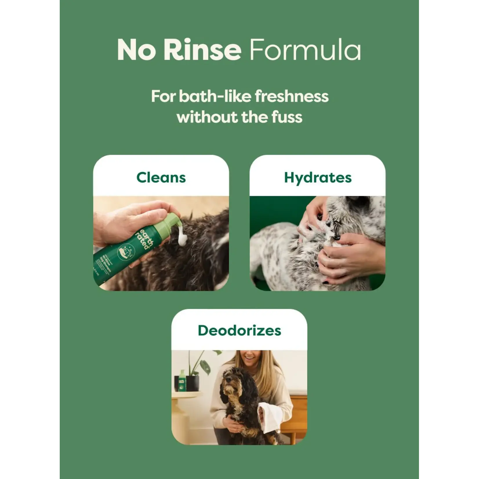 Earth Rated Earth Rated No-Rinse Foaming Dog Shampoo 7 oz