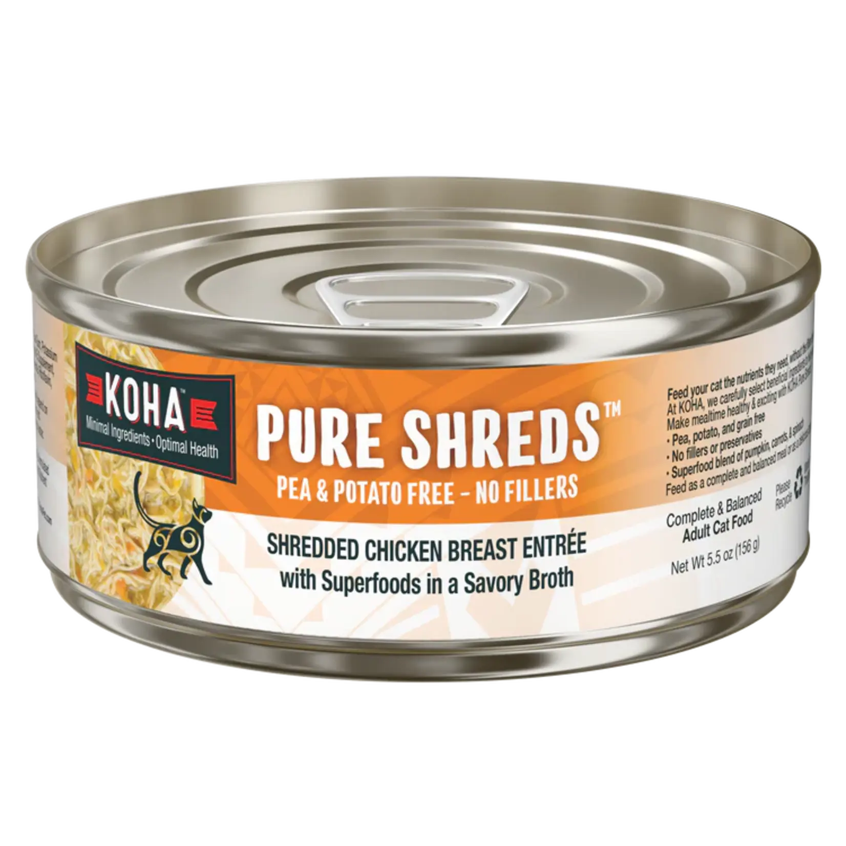 Koha KOHA CAT PURE SHREDS CHICKEN BREAST 5.5 OZ