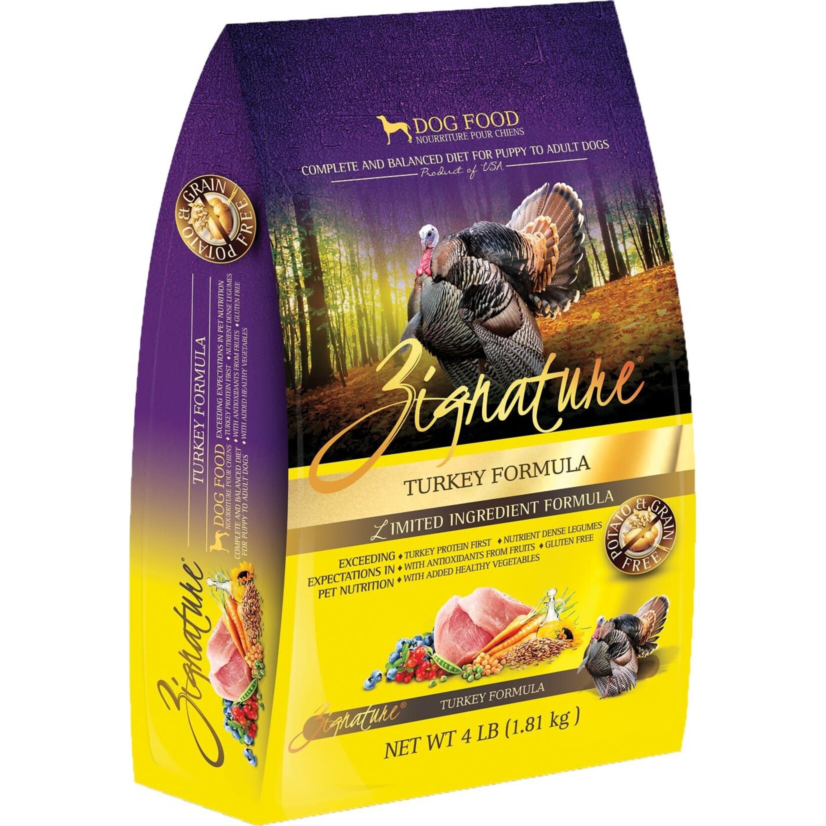 Zignature ZIGNATURE GF Turkey Dog  25#