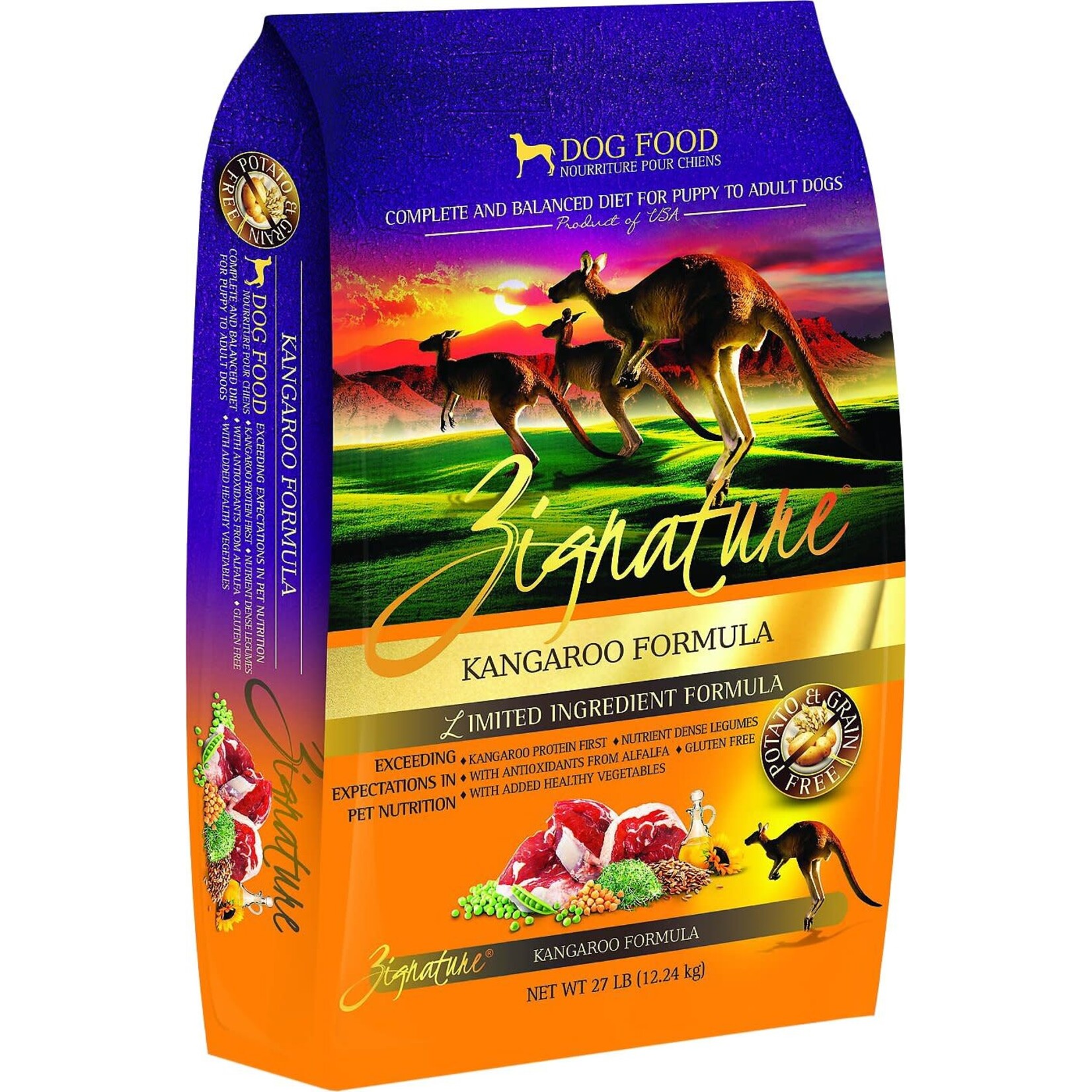 Zignature Zignature Dog Dry GF Limited Ingredient Kangaroo Formula 4#