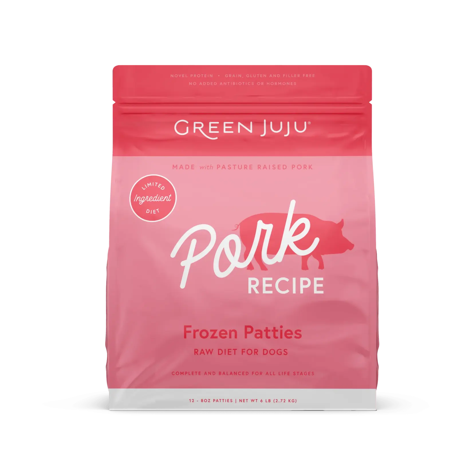Green Juju Green Juju Frozen Raw Pasture Raised Pork Patties 6#