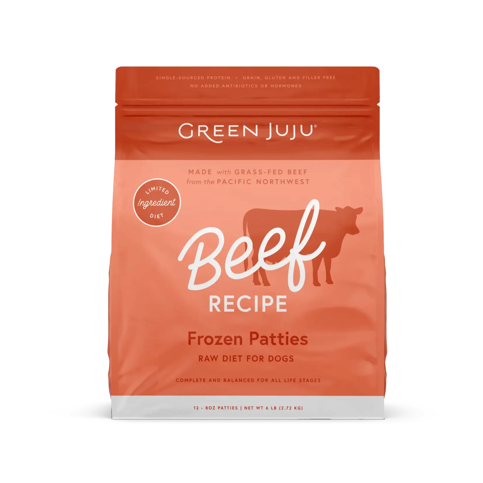 Green Juju Green Juju Frozen Raw Grass-Fed Beef Patties 6#