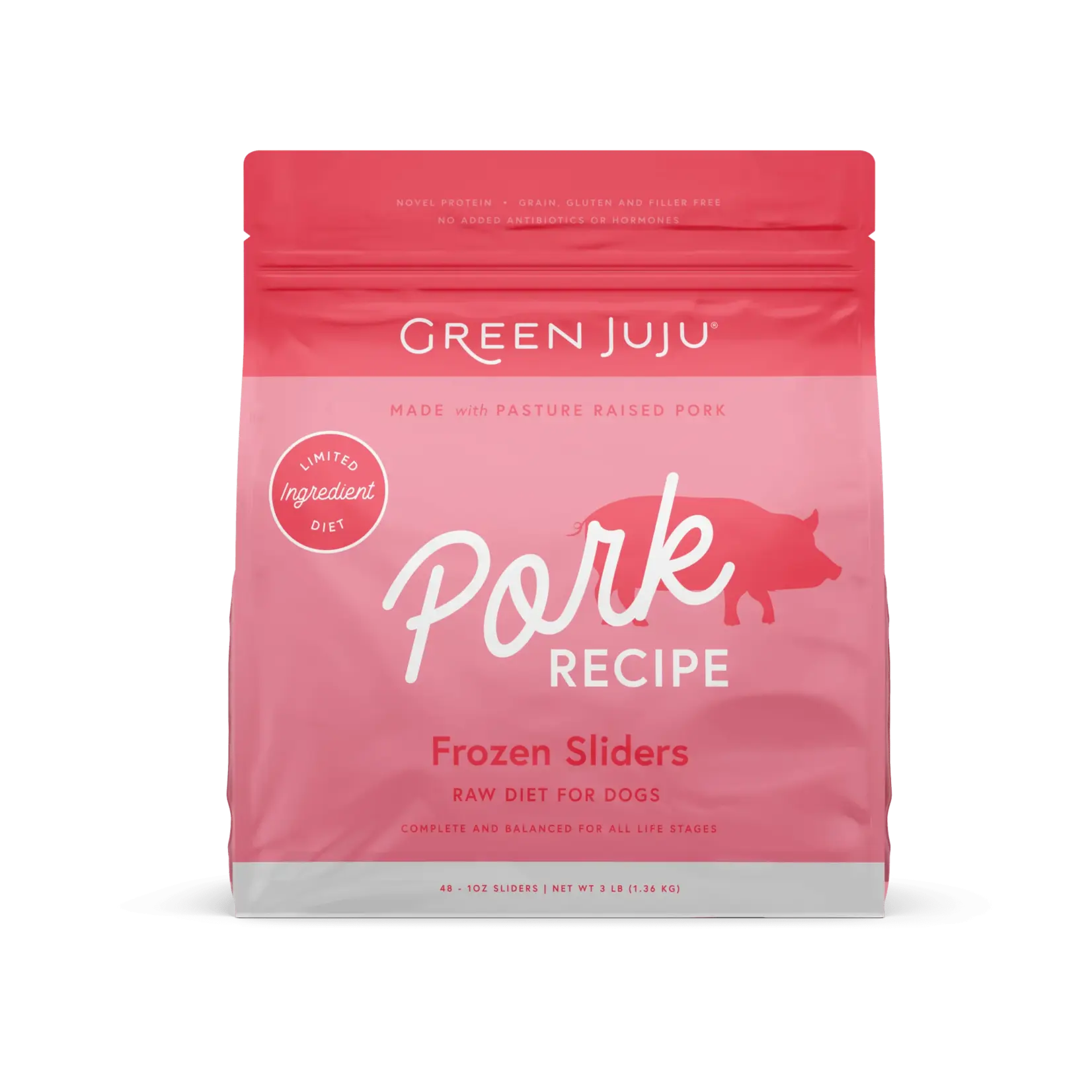 Green Juju Green Juju Frozen Raw Pasture Raised Pork Sliders 3#