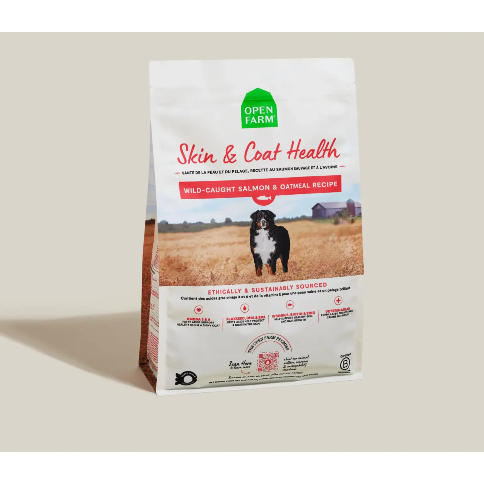 Open Farm Open Farm Salmon & Oatmeal Skin & Coat Health Dry Dog Food 22#