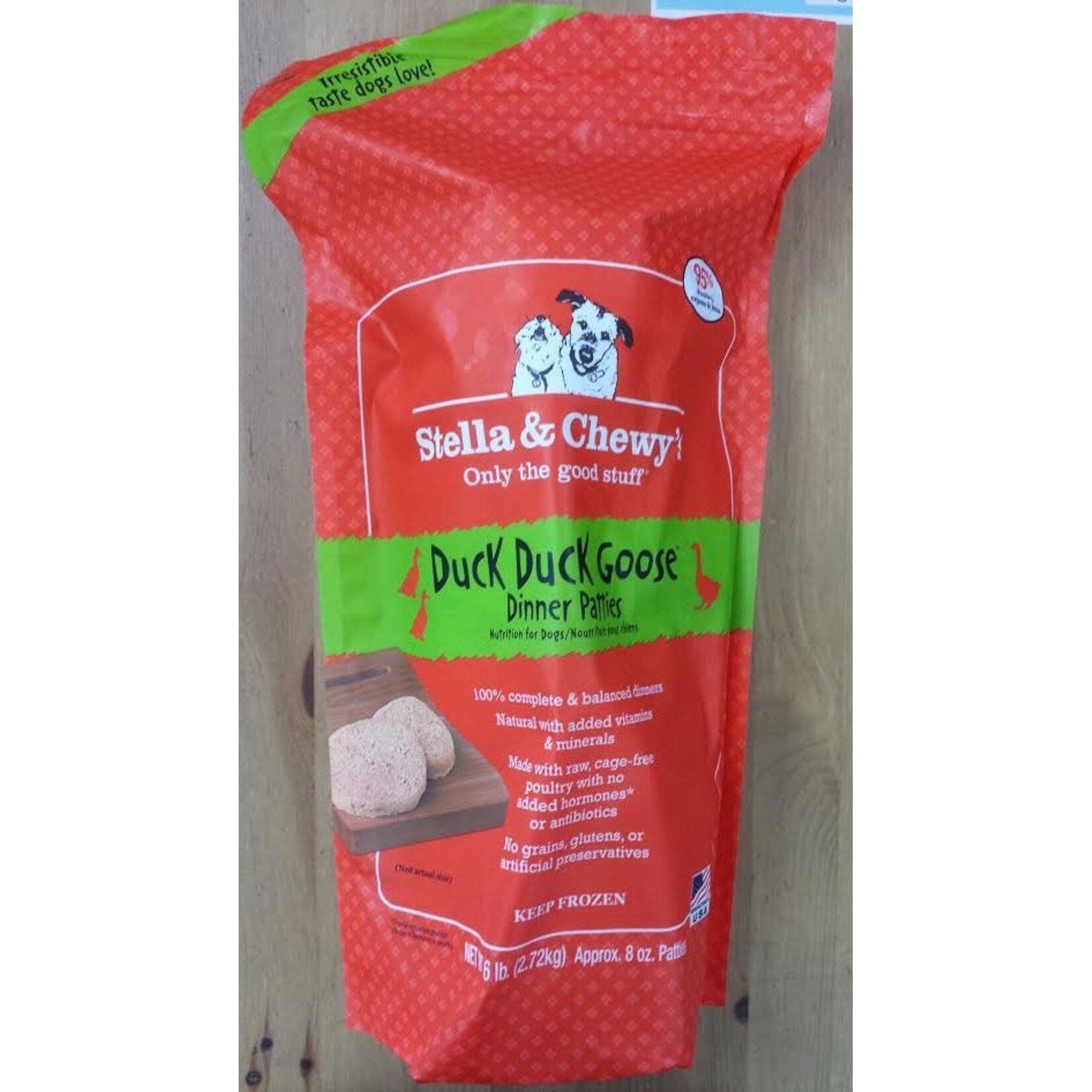 Stella & Chewys S&C Frozen Raw Duck Goose Patties Dog 6#