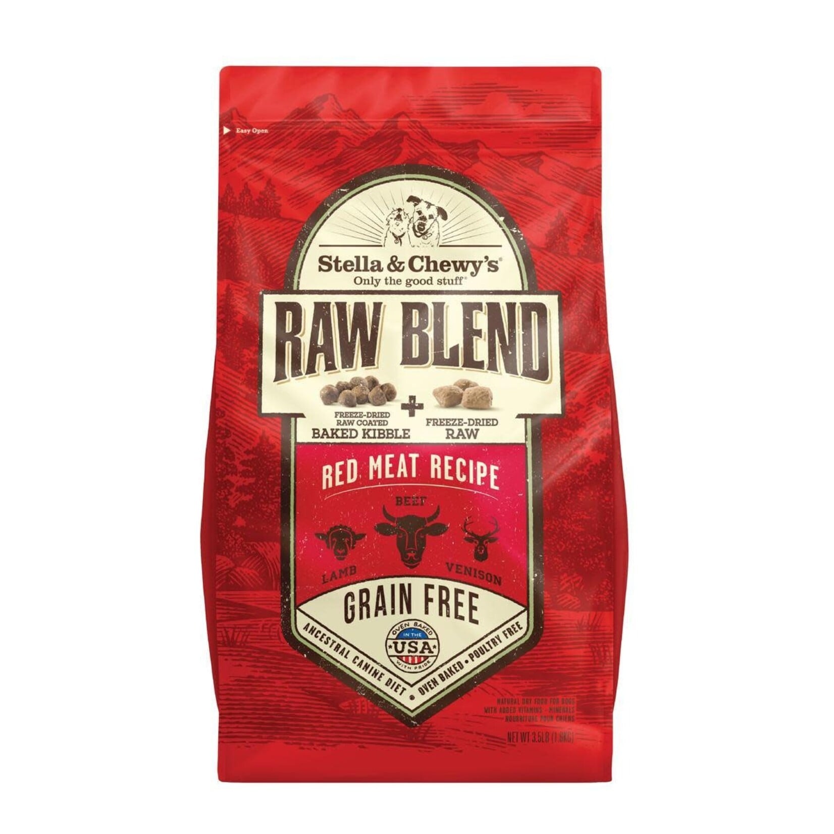 Stella & Chewys Stella & Chewy's Raw Blend Red Meat Recipe Lamb, Beef, & Venison Grain Free Dog Dry 22#