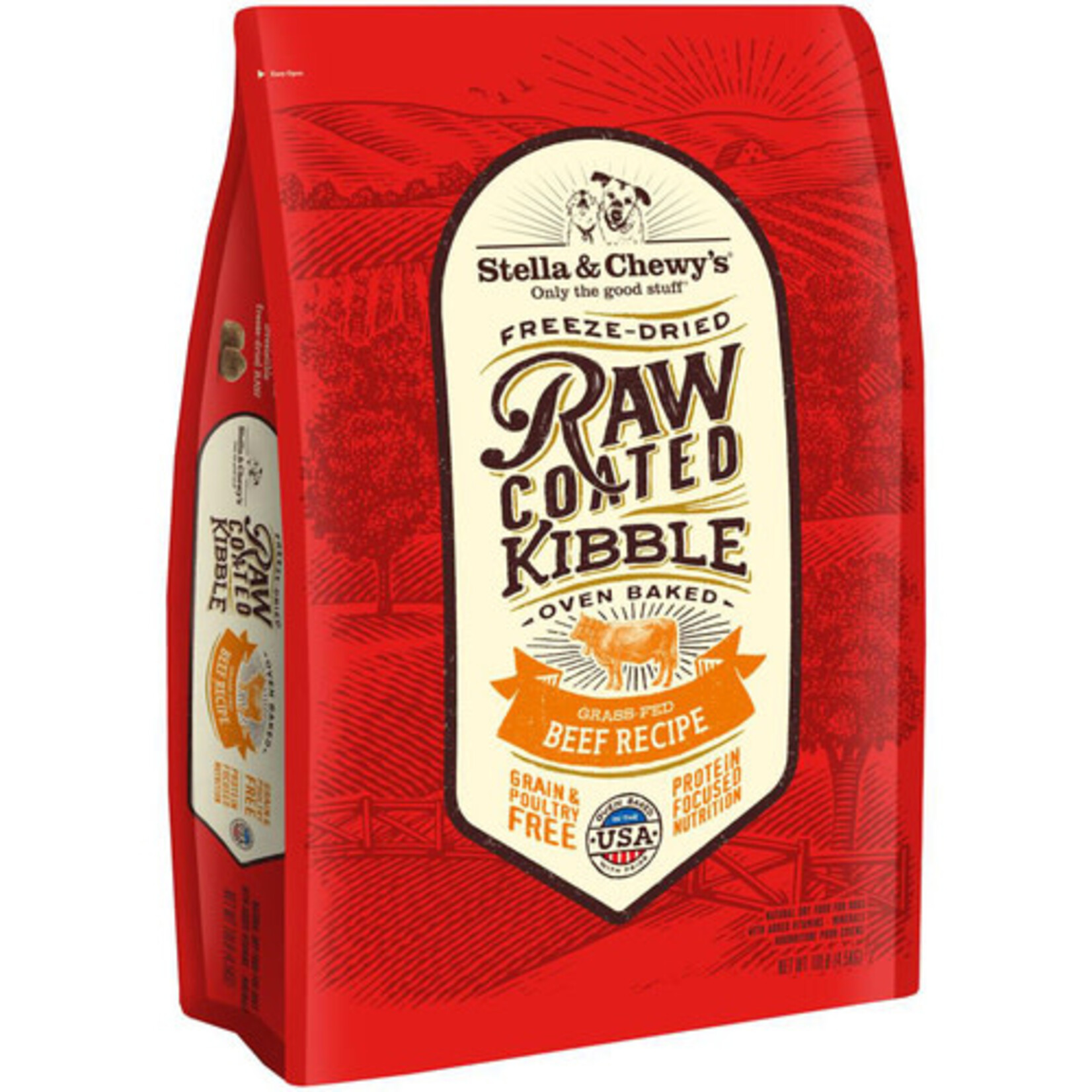 Stella & Chewys Stella & Chewy's Raw Coated Grass-Fed Beef Recipe Grain-Free Dry Dog Food, 22#