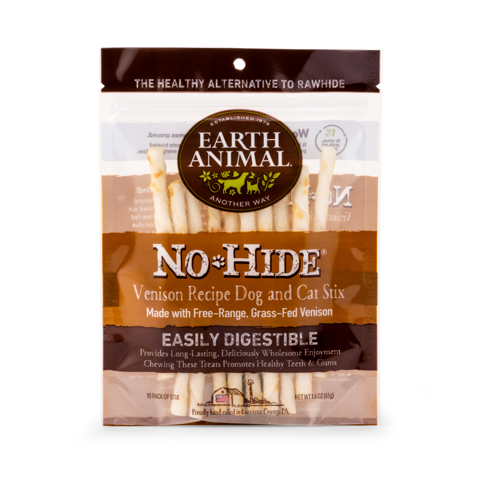 Earth Animal Earth Animal No Hide Stix Venison 10 Pack
