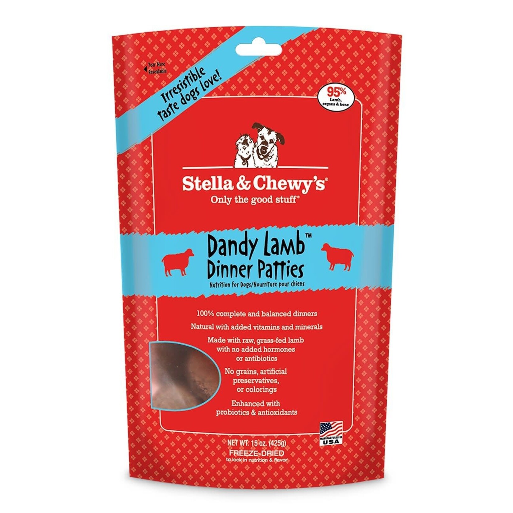 Stella & Chewys S&C FD Dandy Lamb Patties Dog  14oz