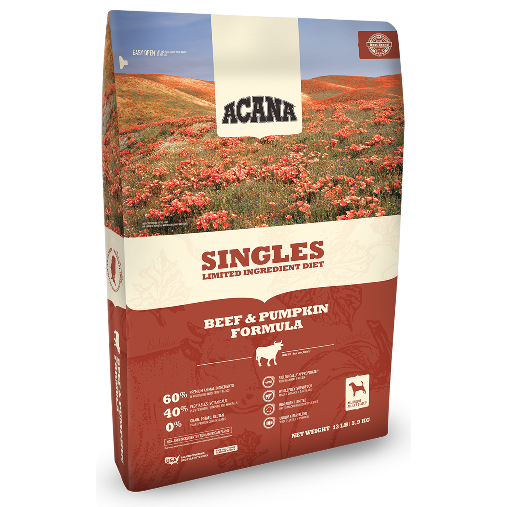 Acana ACANA Singles Beef & Pumpkin Dog 13#