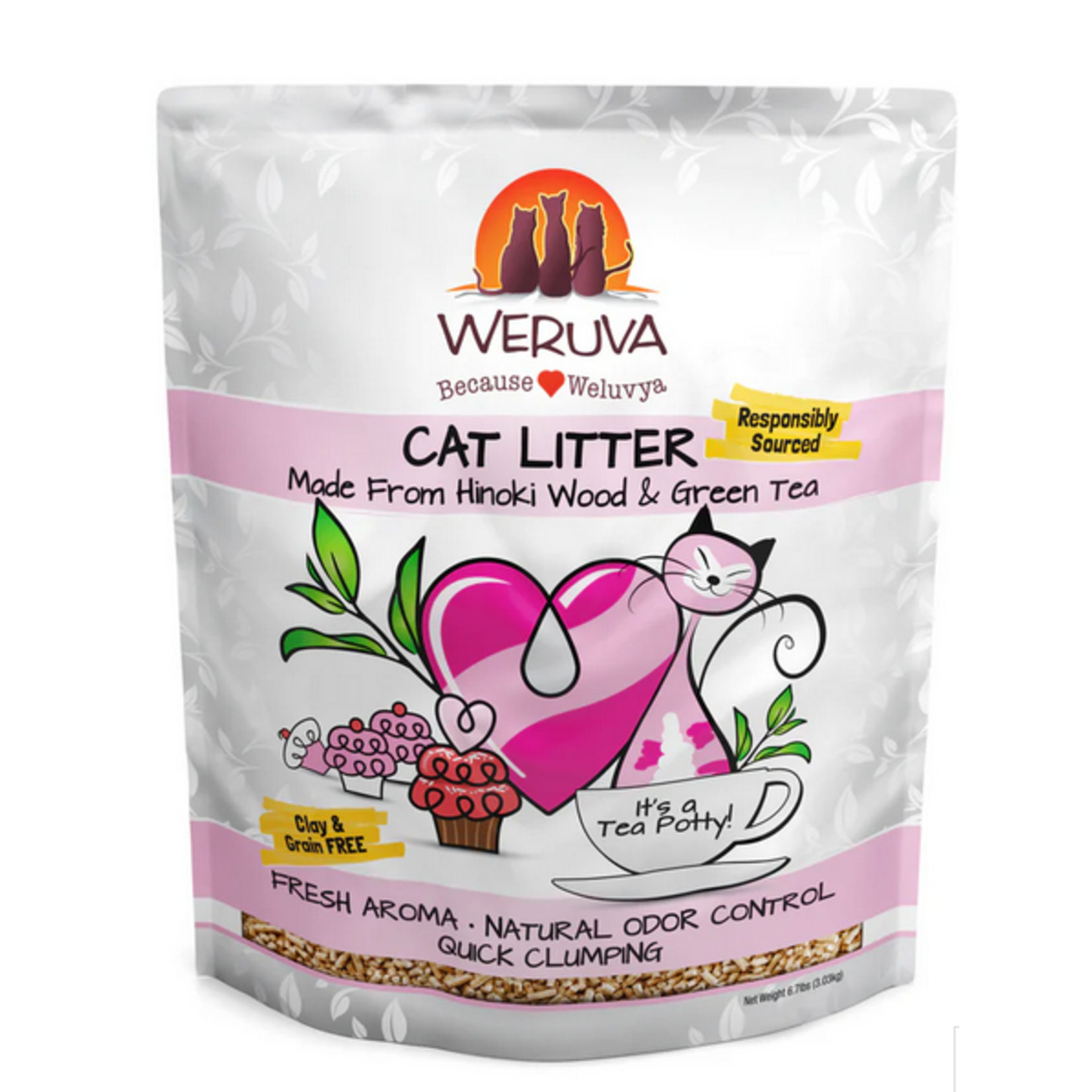 Weruva WERUVA It's A Tea Potty Hinoki Wood & Green Tea Cat Litter 6.7#