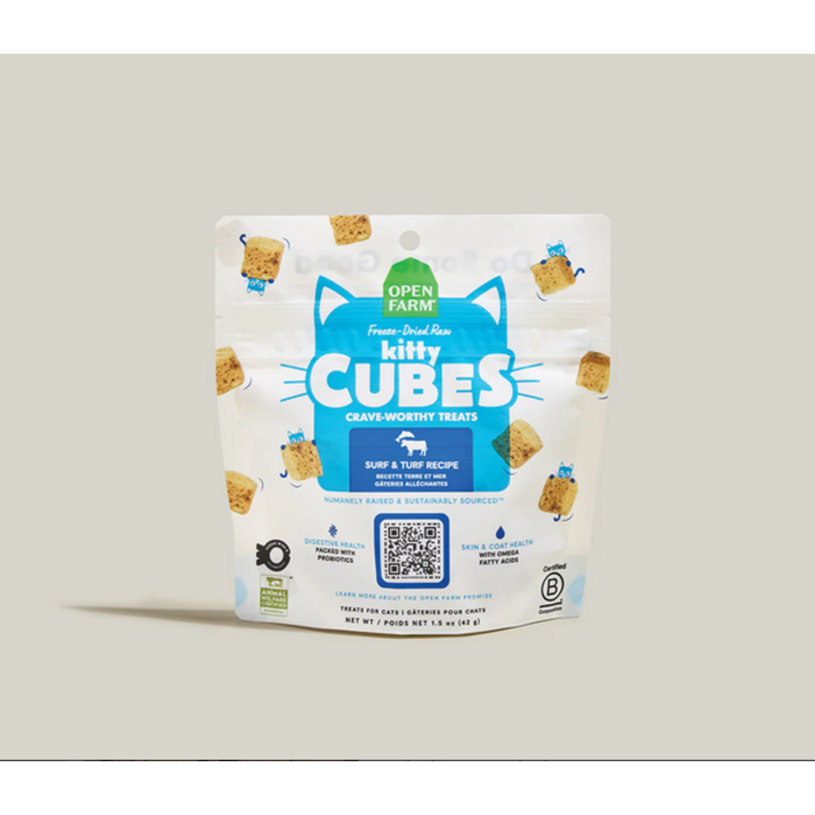 Open Farm OPEN FARM FD Kitty Cubes Surf & Turf Cat Treat 1.5oz