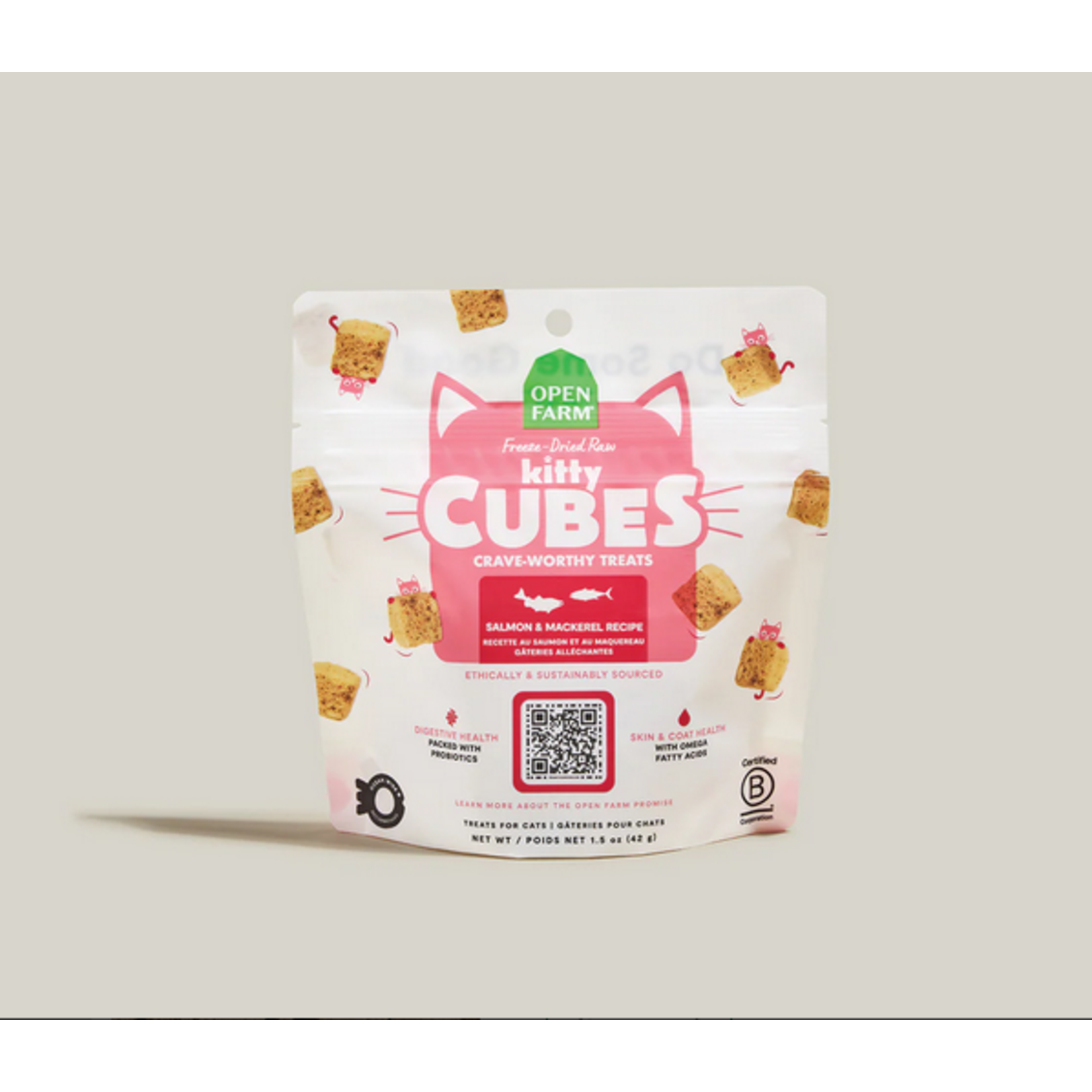 Open Farm OPEN FARM FD Kitty Cubes Salmon Mackerel Cat Treat 1.5oz