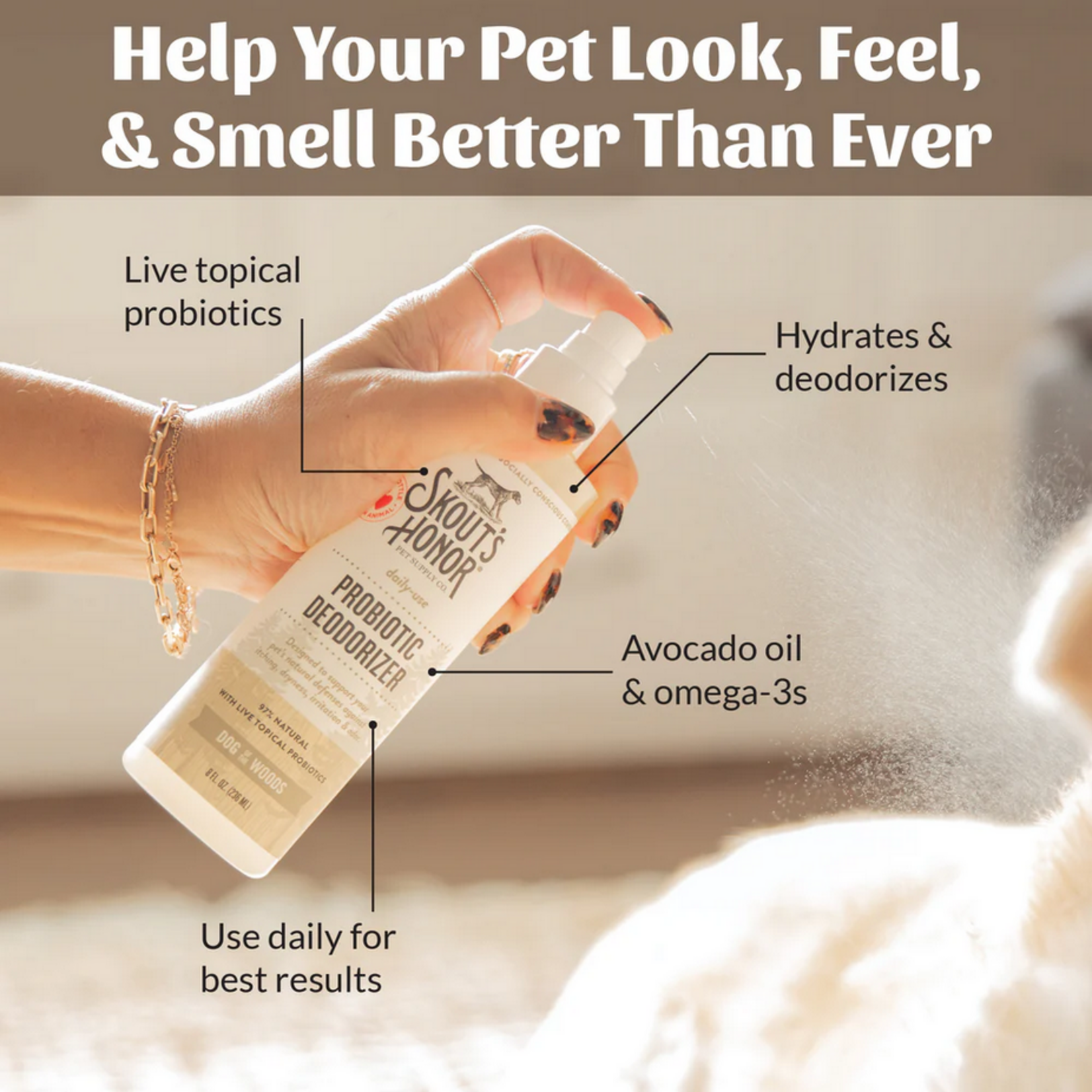 Skouts Honor Skout's Honor Probiotic Deodorizer Dog of the Wood 8 oz