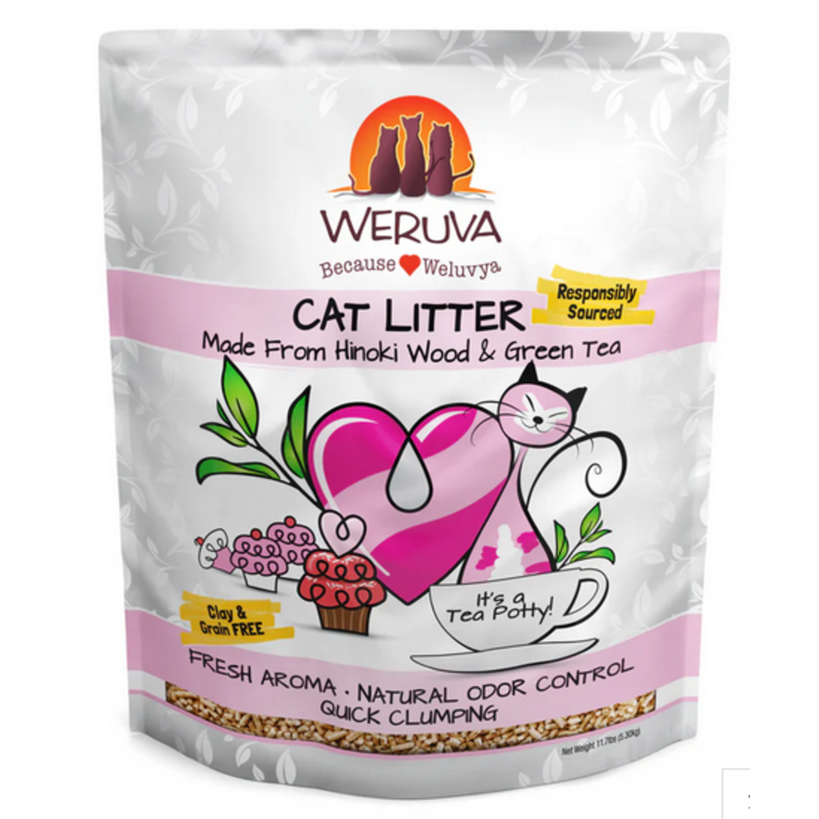 Weruva Weruva It's A Tea Potty Honoki Wood & Green Tea Cat Litter 11.7#