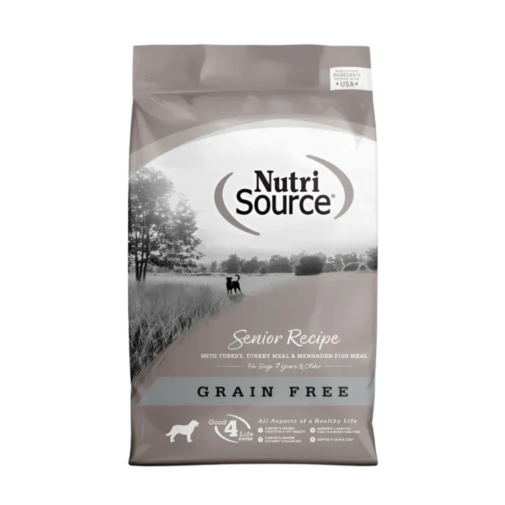 Nutrisource NutriSource Senior Turkey & Peas Grain Free Dry Dog Food 4#