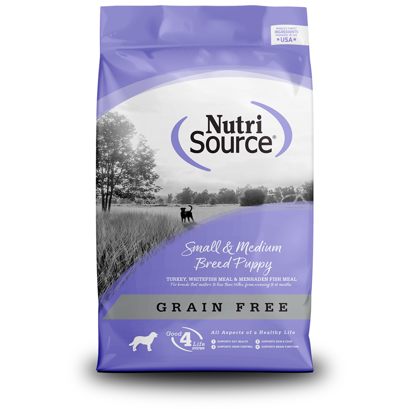 Nutrisource NutriSource Small & Medium Breed Puppy Turkey & Lentils Grain Free Dry Dog Food 12#