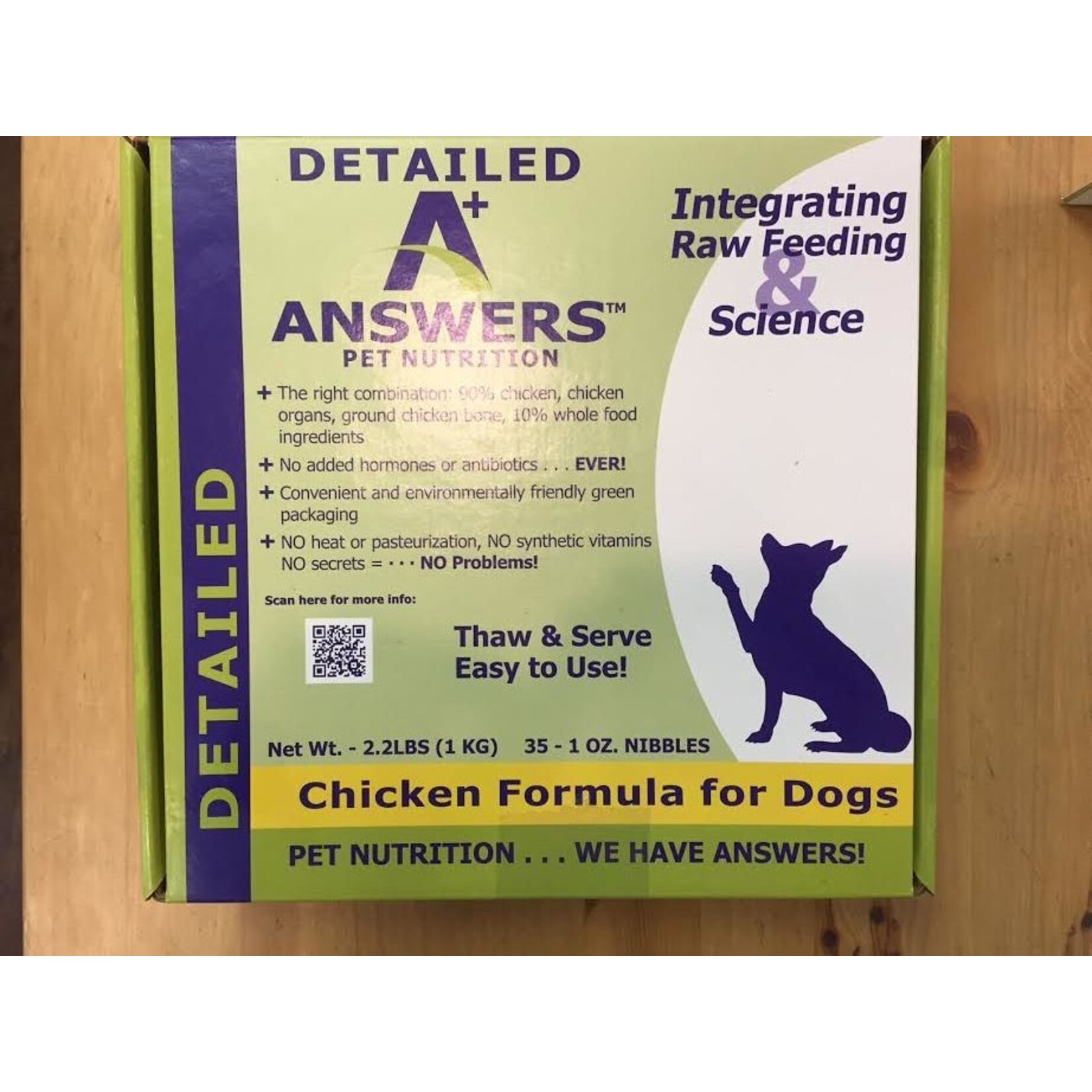 Answers ANSWERS Detailed Chicken Dog Food 2.2 lb Nibbles (35 x 1oz)